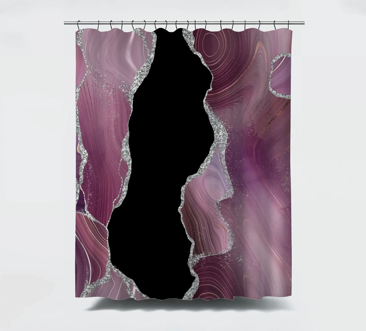 Texture agata malva e argento 01 tenda da doccia da Gemstone Textures