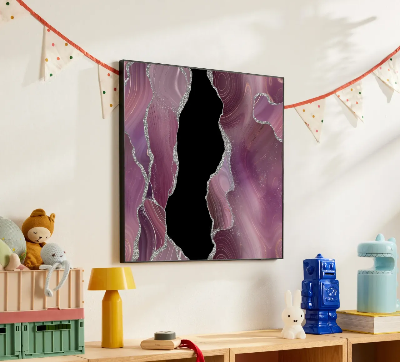 Texture agata malva e argento 01 alluminio dibond da Gemstone Textures