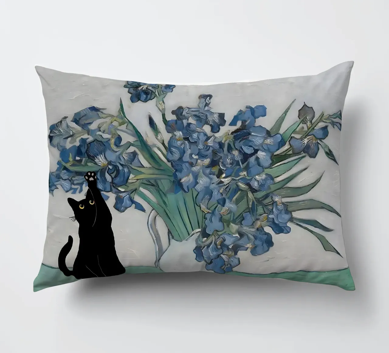 gatto nero cuscino da Abstract Botanical Art