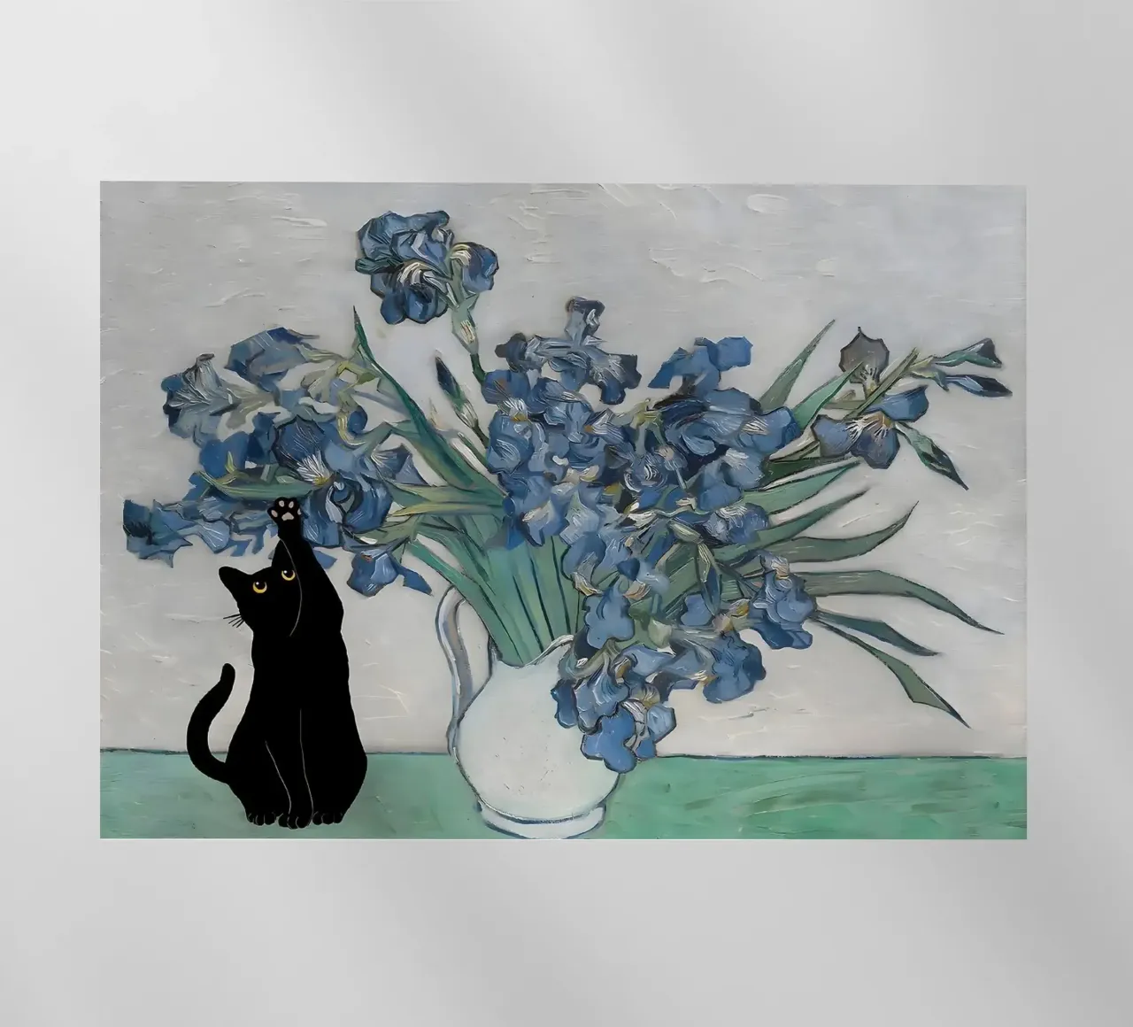 gatto nero pellicola backlit da Abstract Botanical Art