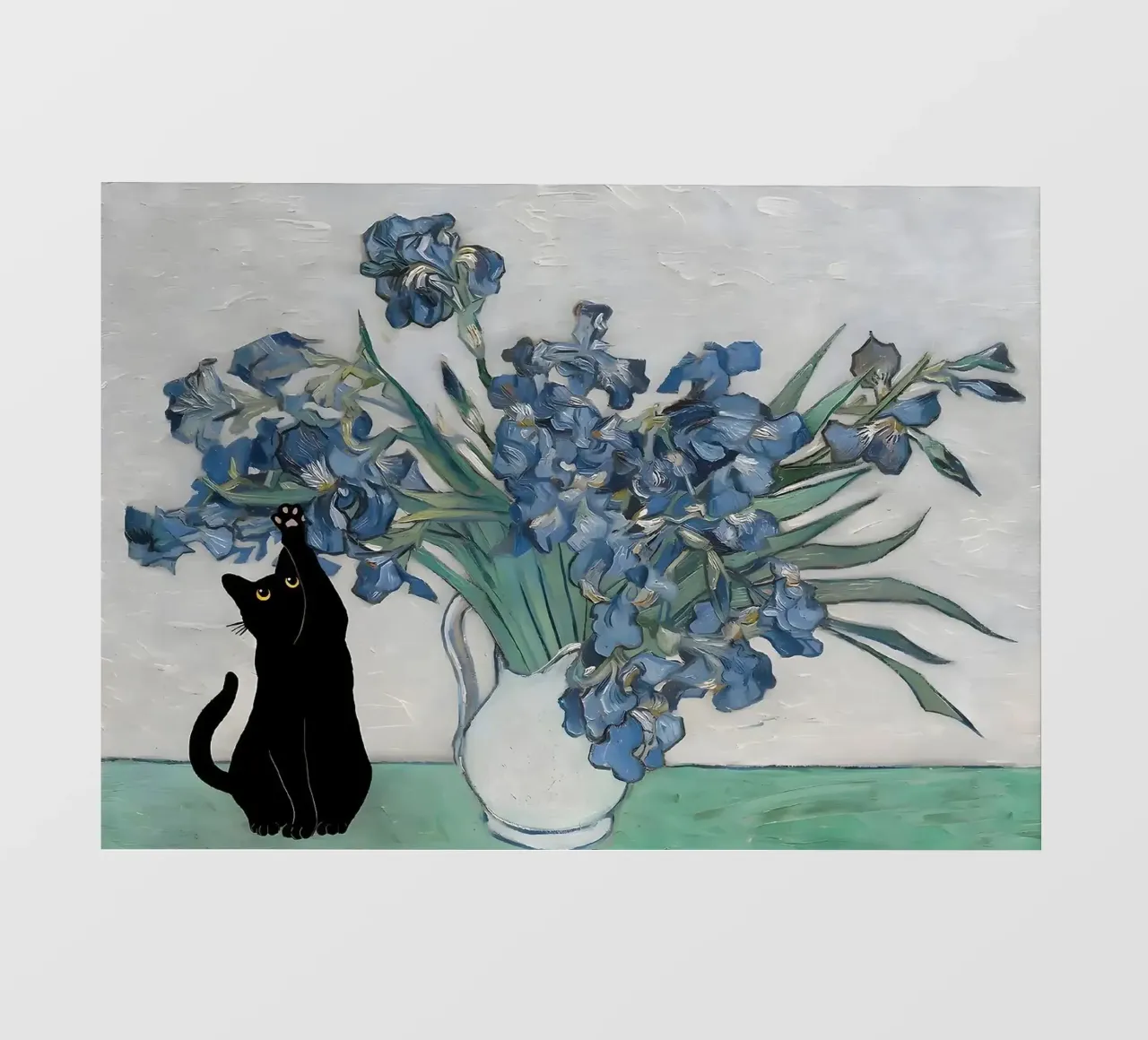 gatto nero pellicola backlit da Abstract Botanical Art