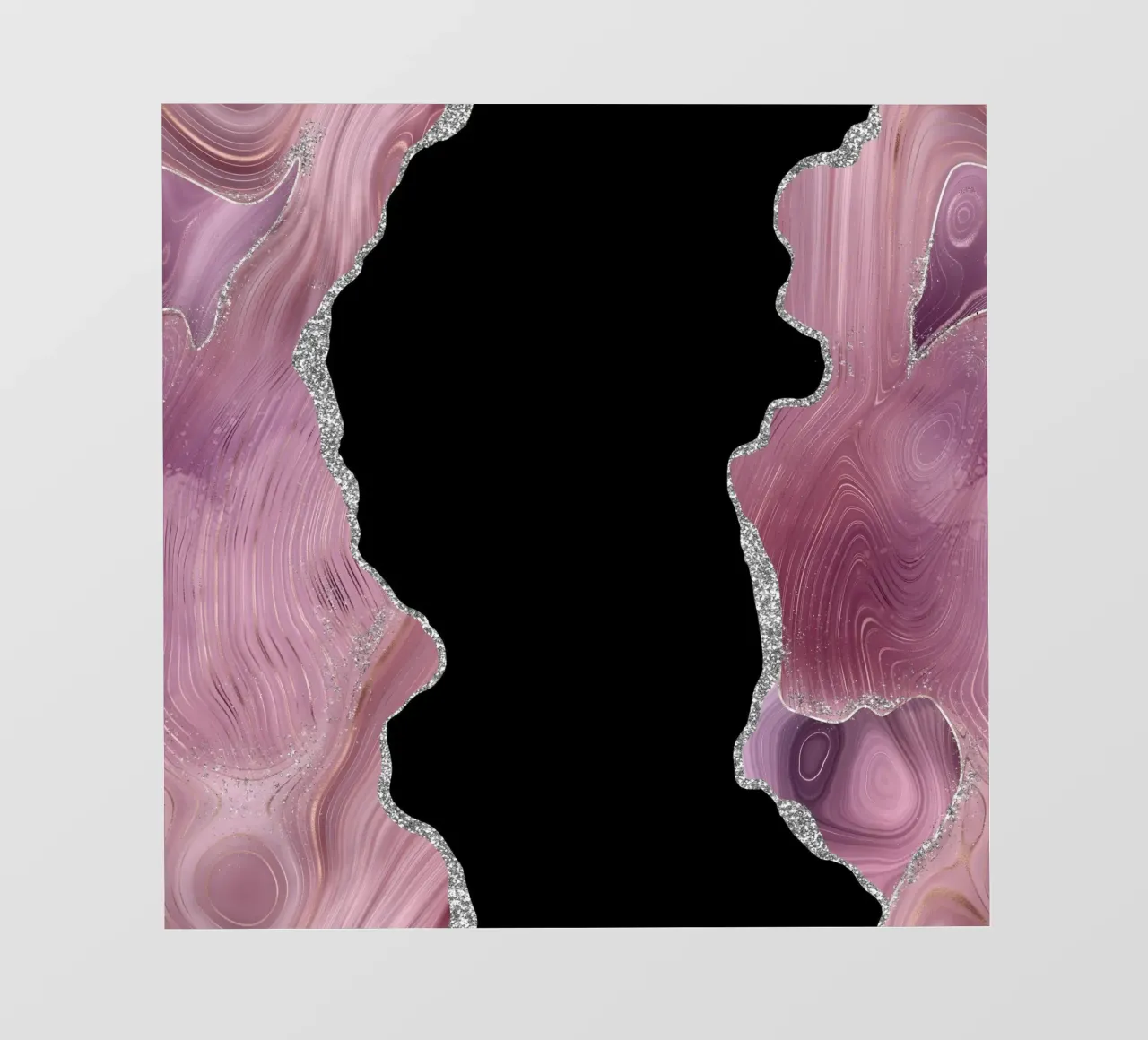 Mauve & Silver Agate Texture 02 pvc cover by Gemstone Textures