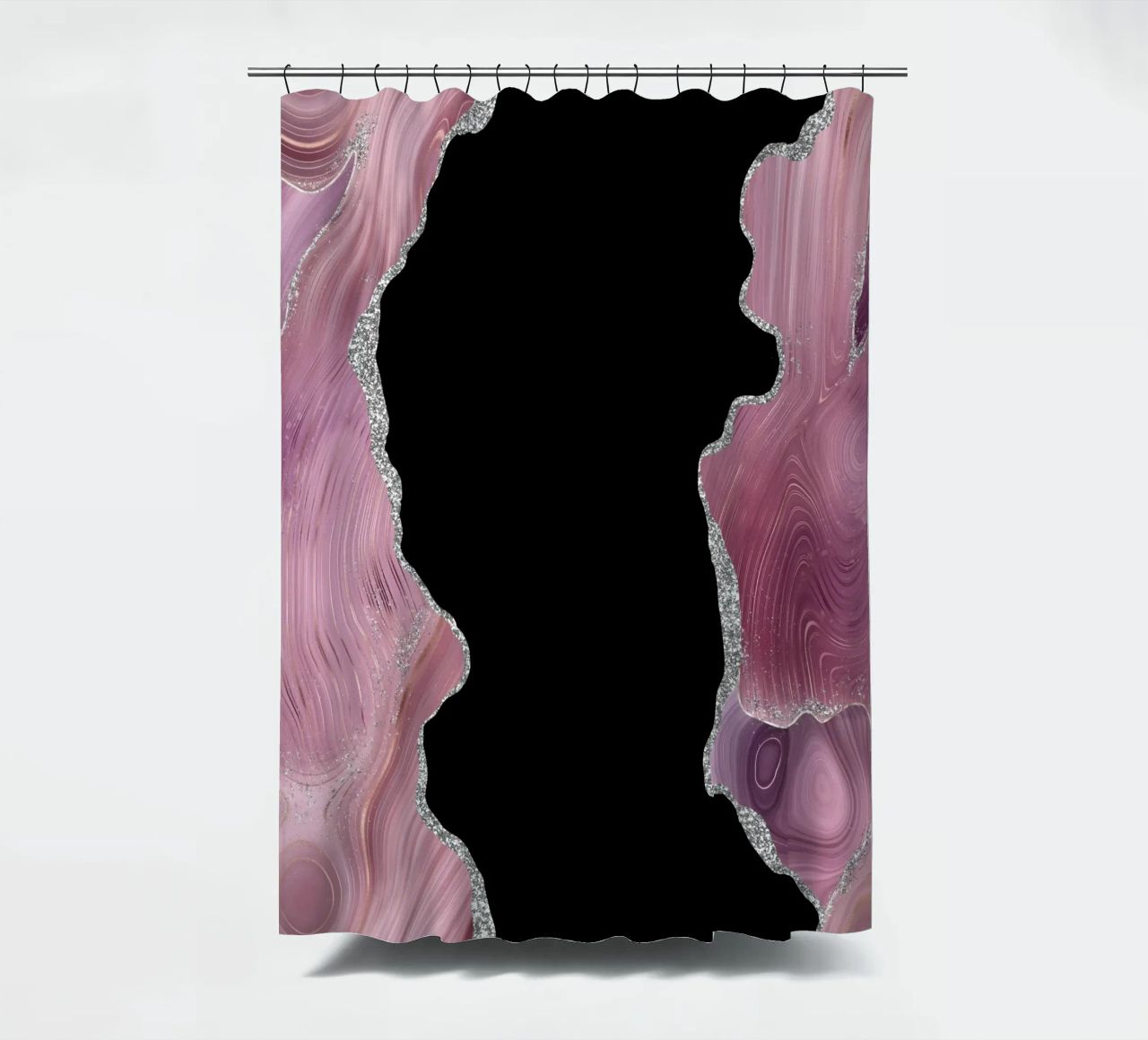 Texture Agata malva e argento 02 tenda da doccia da Gemstone Textures