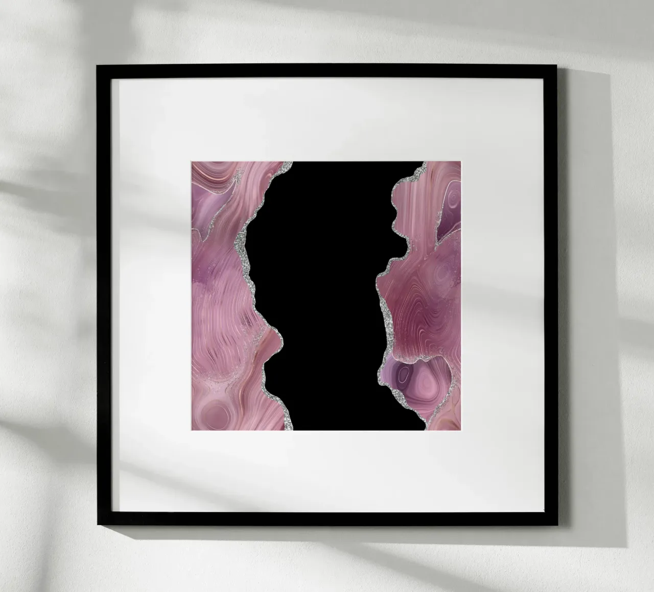 Mauve & Silber Achat Textur 02 Hahnemühle von Gemstone Textures