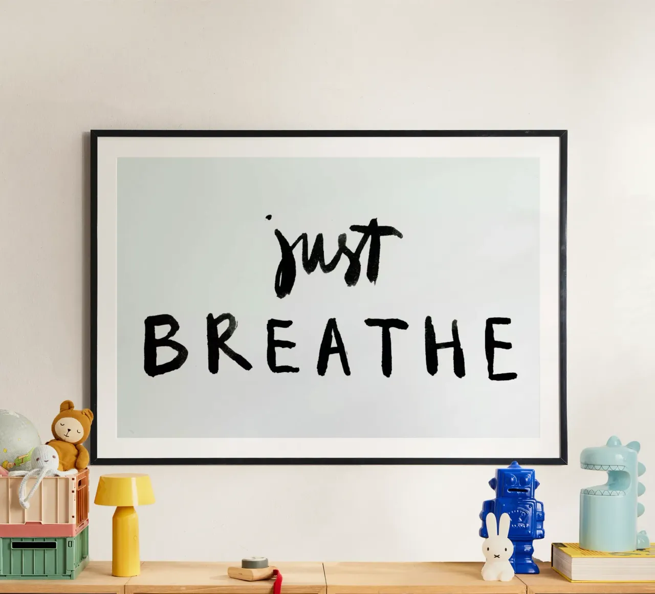 Just Breathe poster con telaio in alluminio da Dead Language