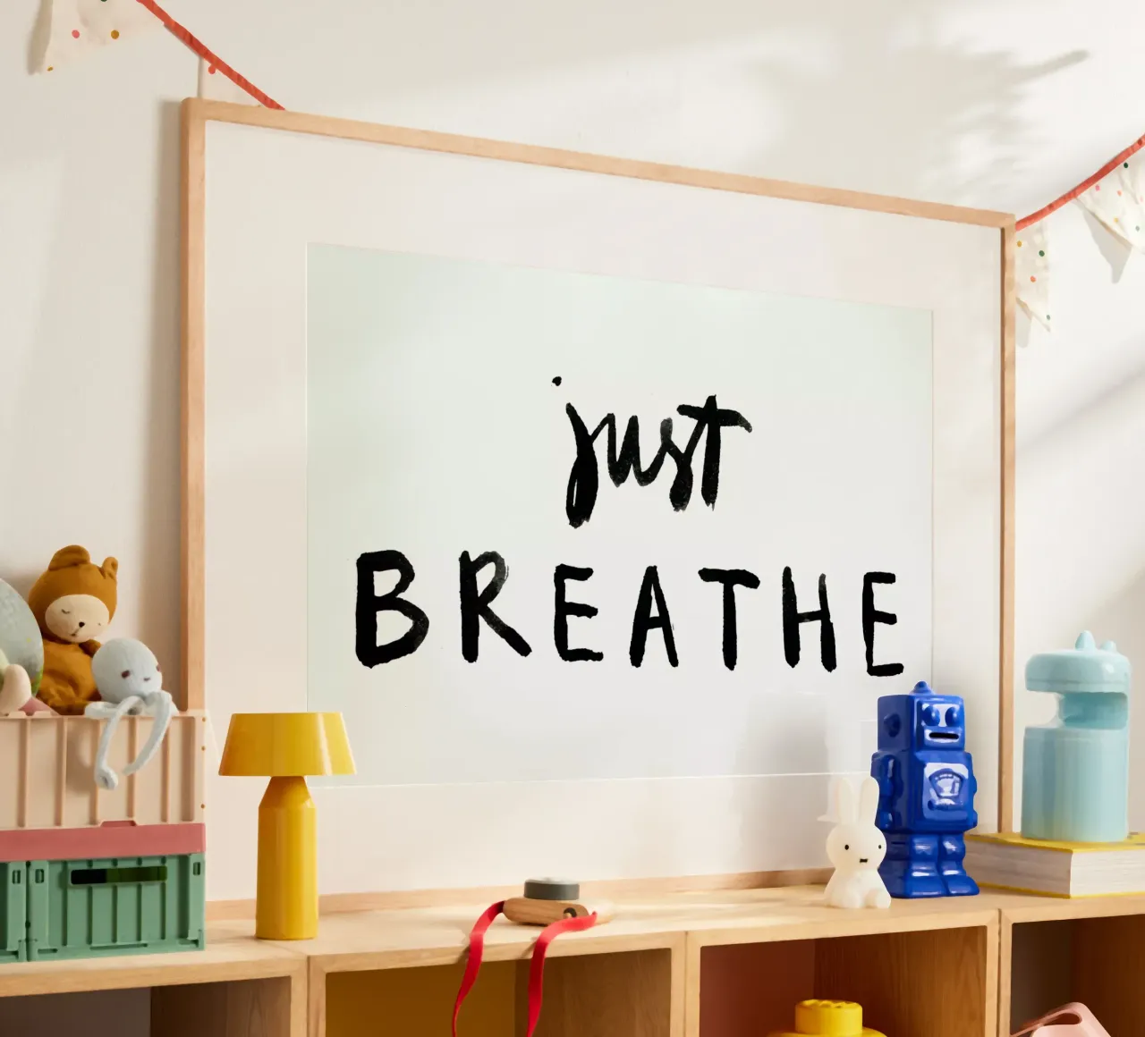 Just Breathe poster con telaio in alluminio da Dead Language