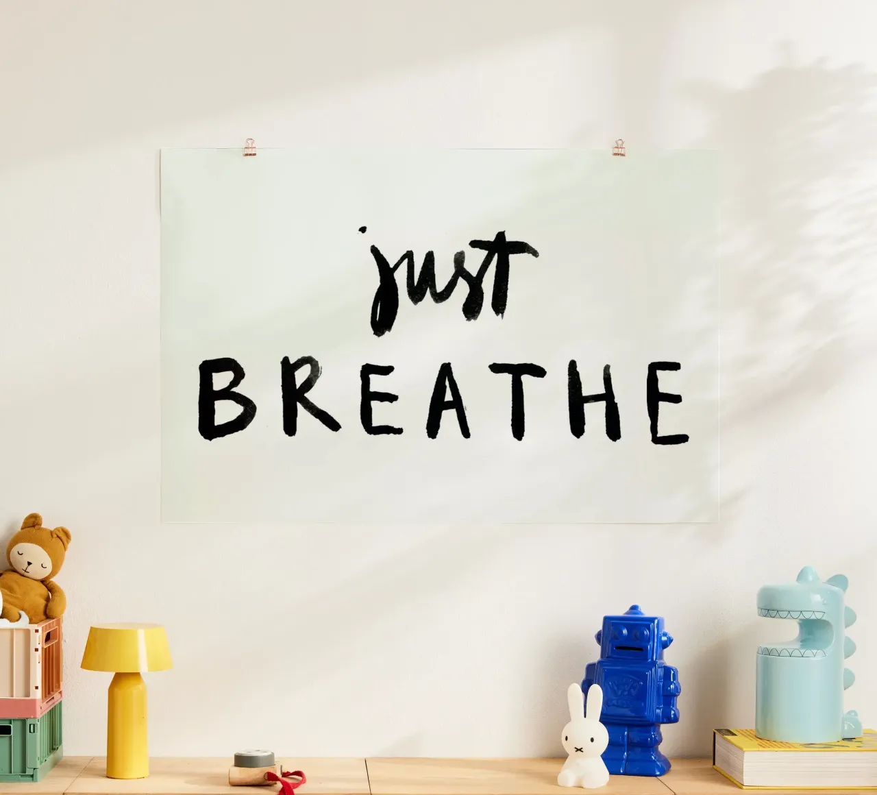 Just Breathe poster con telaio in alluminio da Dead Language