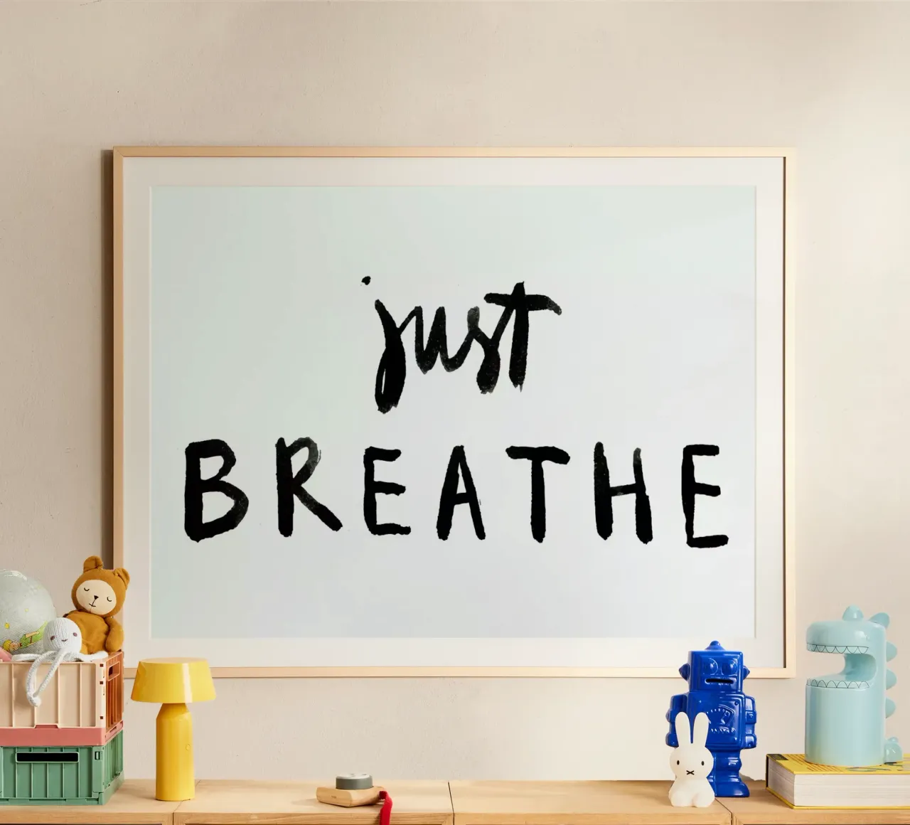 Just Breathe poster con telaio in alluminio da Dead Language