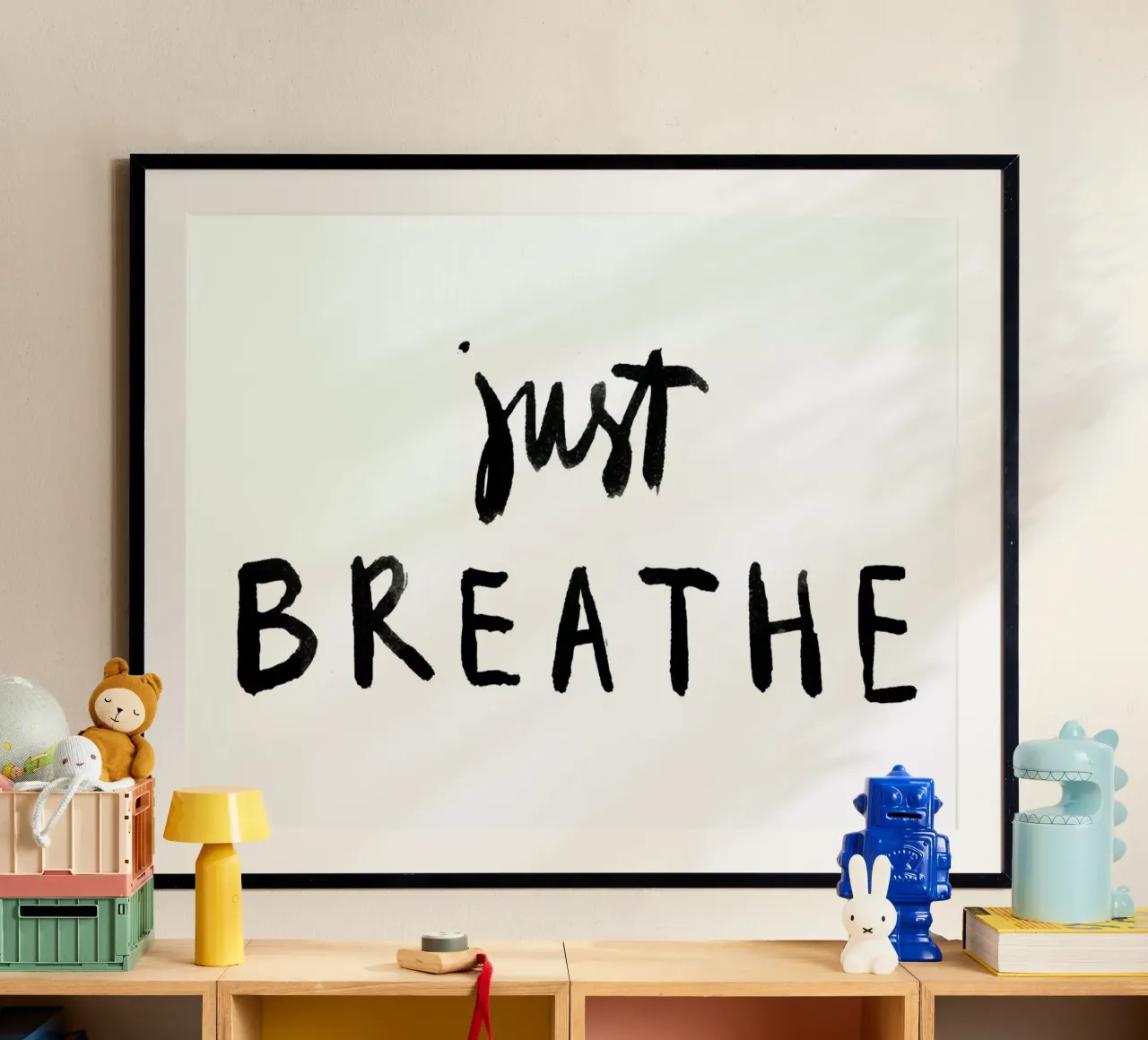 Just Breathe poster con telaio in alluminio da Dead Language