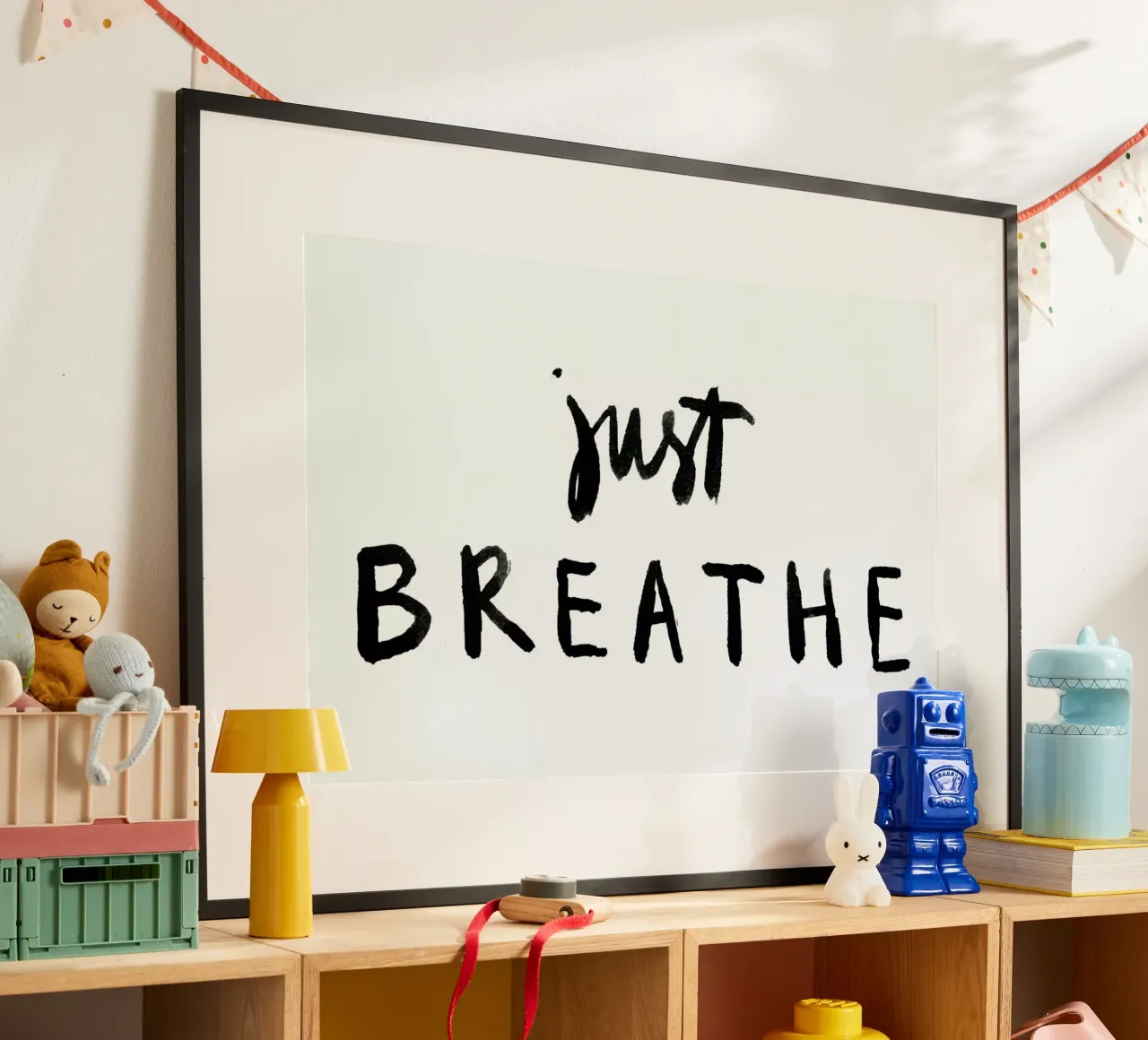 Just Breathe poster con telaio in alluminio da Dead Language