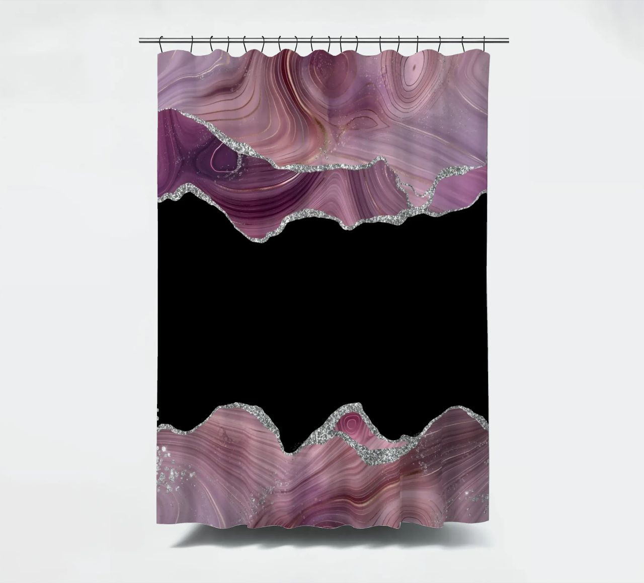 Texture agata malva e argento 03 tenda da doccia da Gemstone Textures