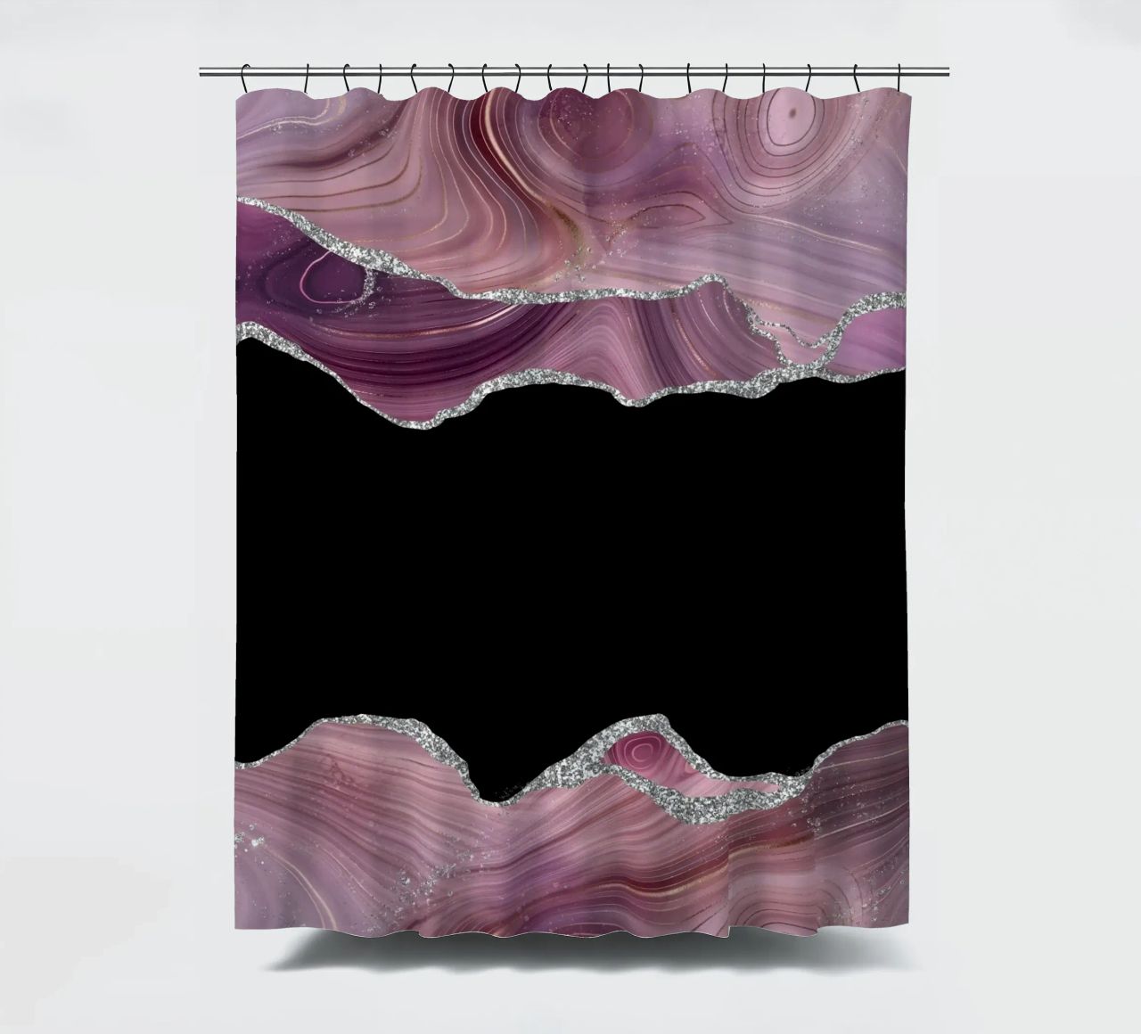Texture agata malva e argento 03 tenda da doccia da Gemstone Textures