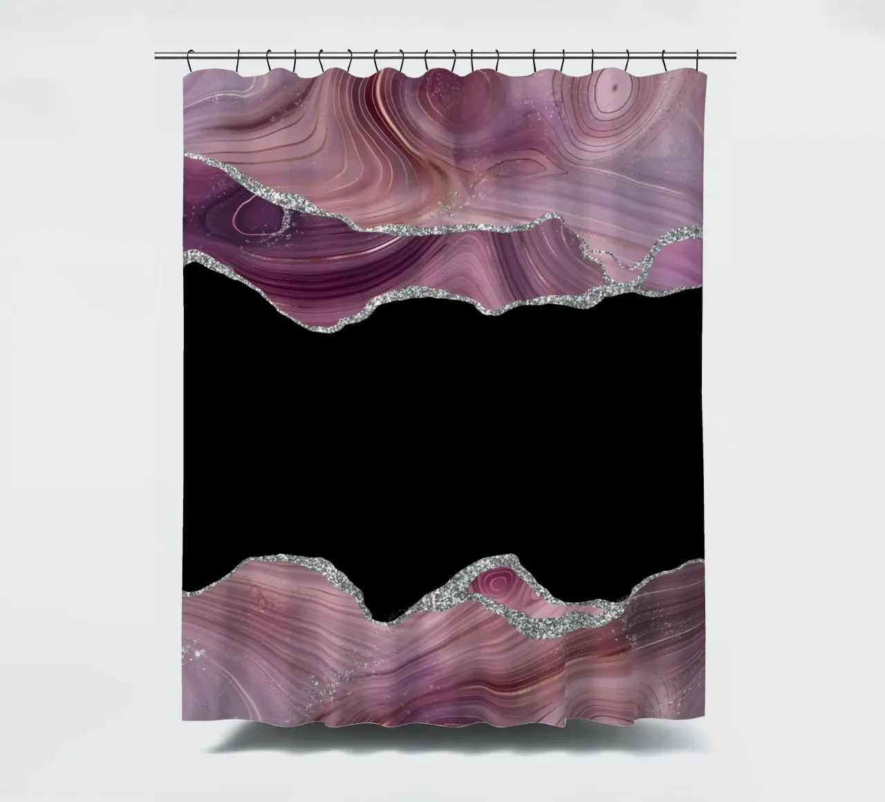 Texture agata malva e argento 03 tenda da doccia da Gemstone Textures