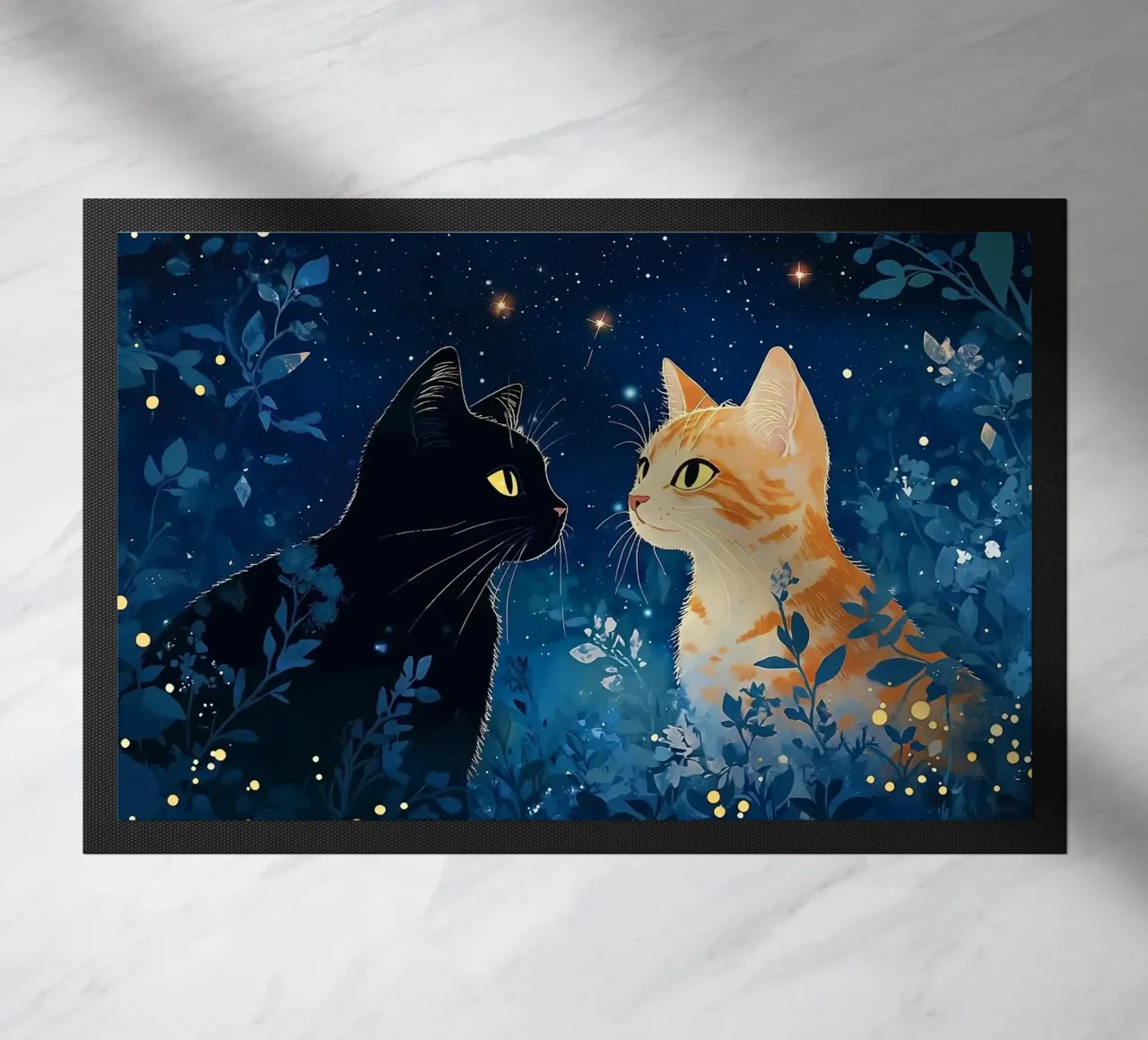 katten deurmat van Abstract Botanical Art