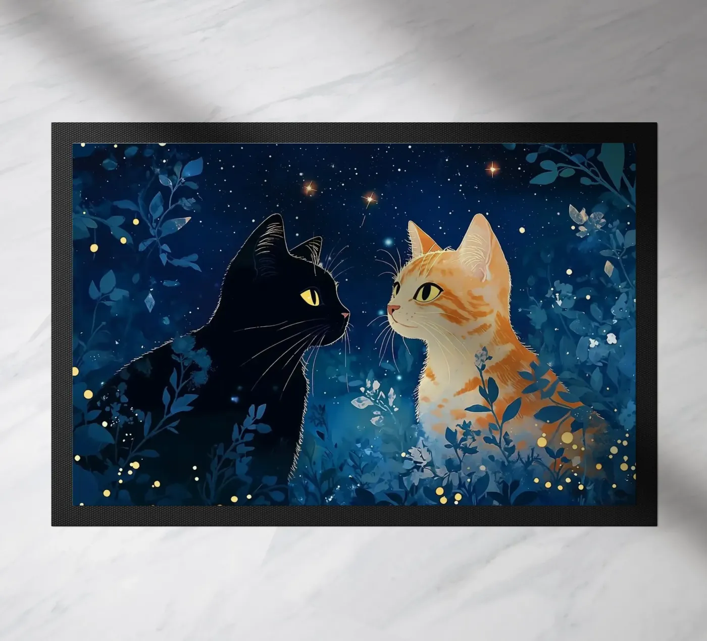 cats doormat by Abstract Botanical Art