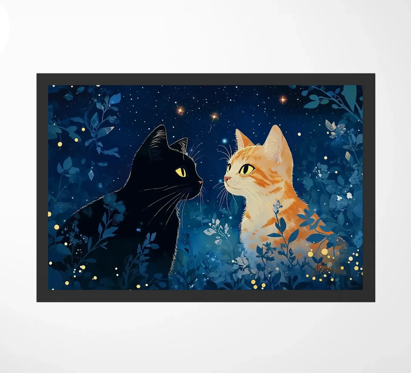 cats doormat by Abstract Botanical Art