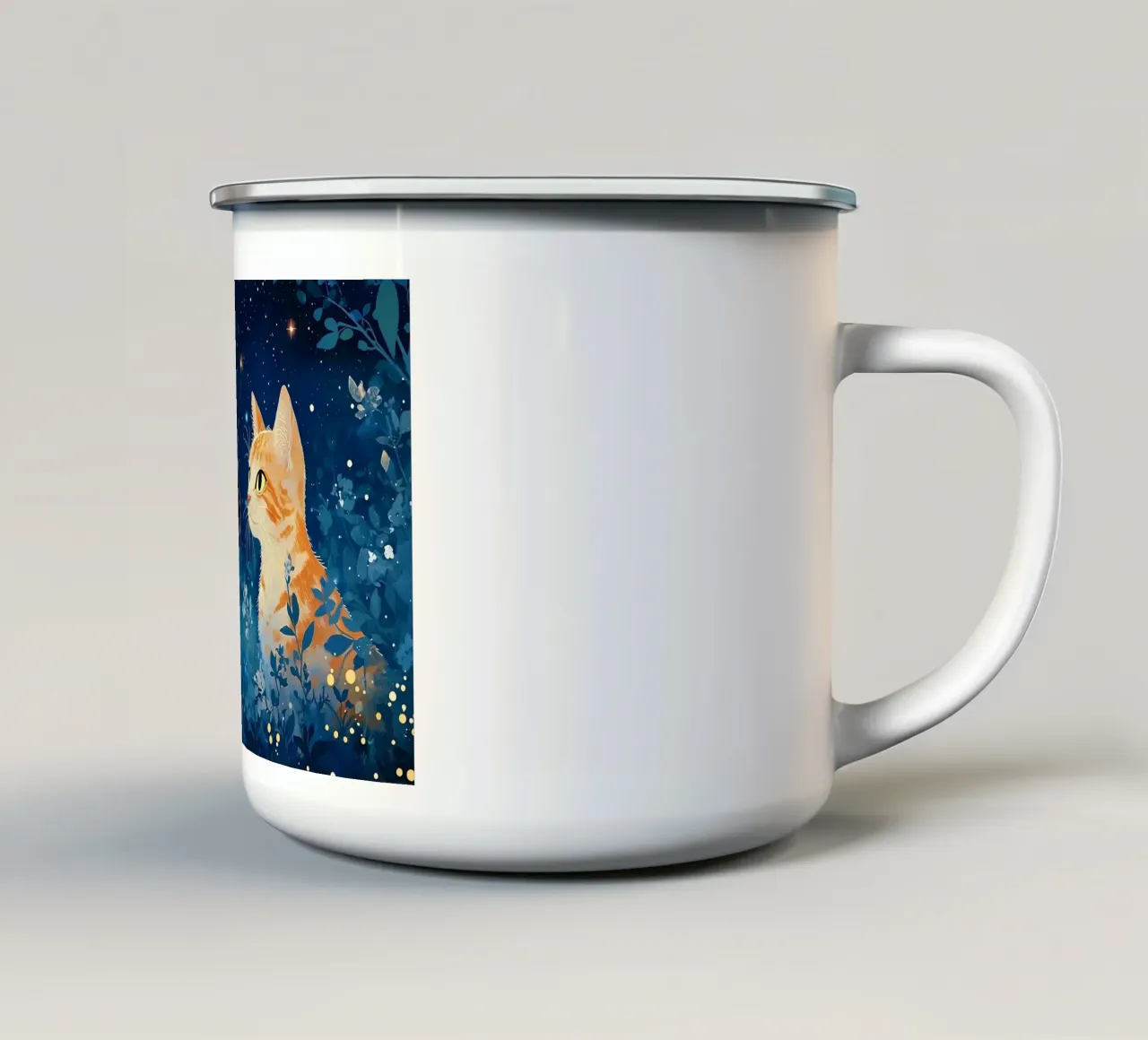gatti tazza in smalto da Abstract Botanical Art