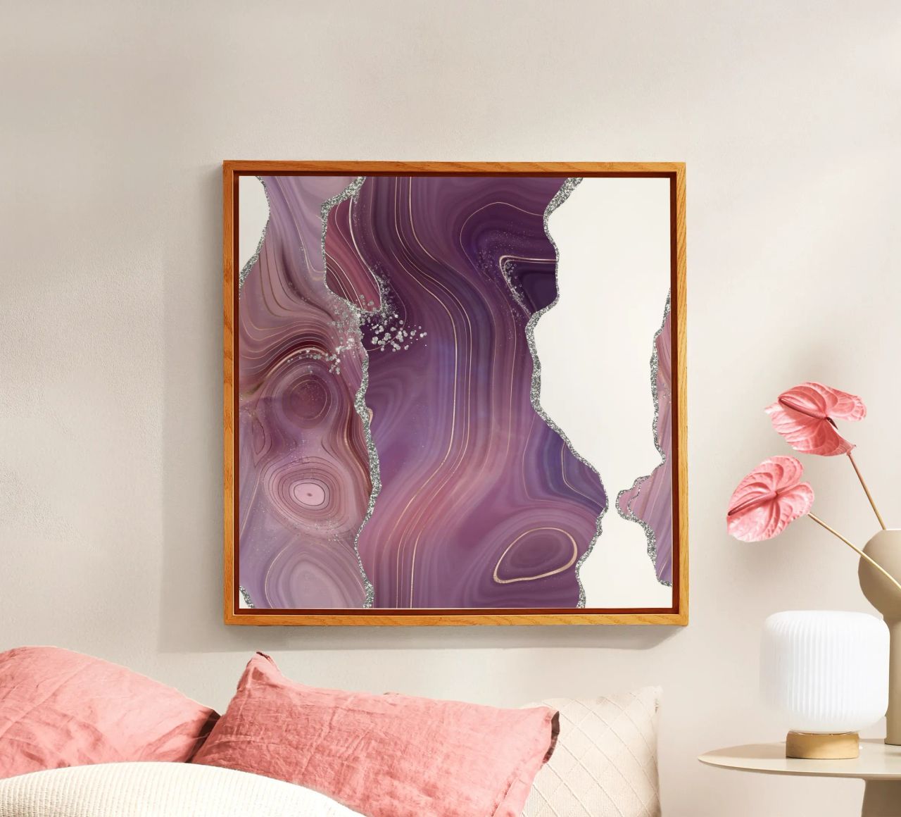 Agata malva e argento Texture 05 plexiglass da Gemstone Textures