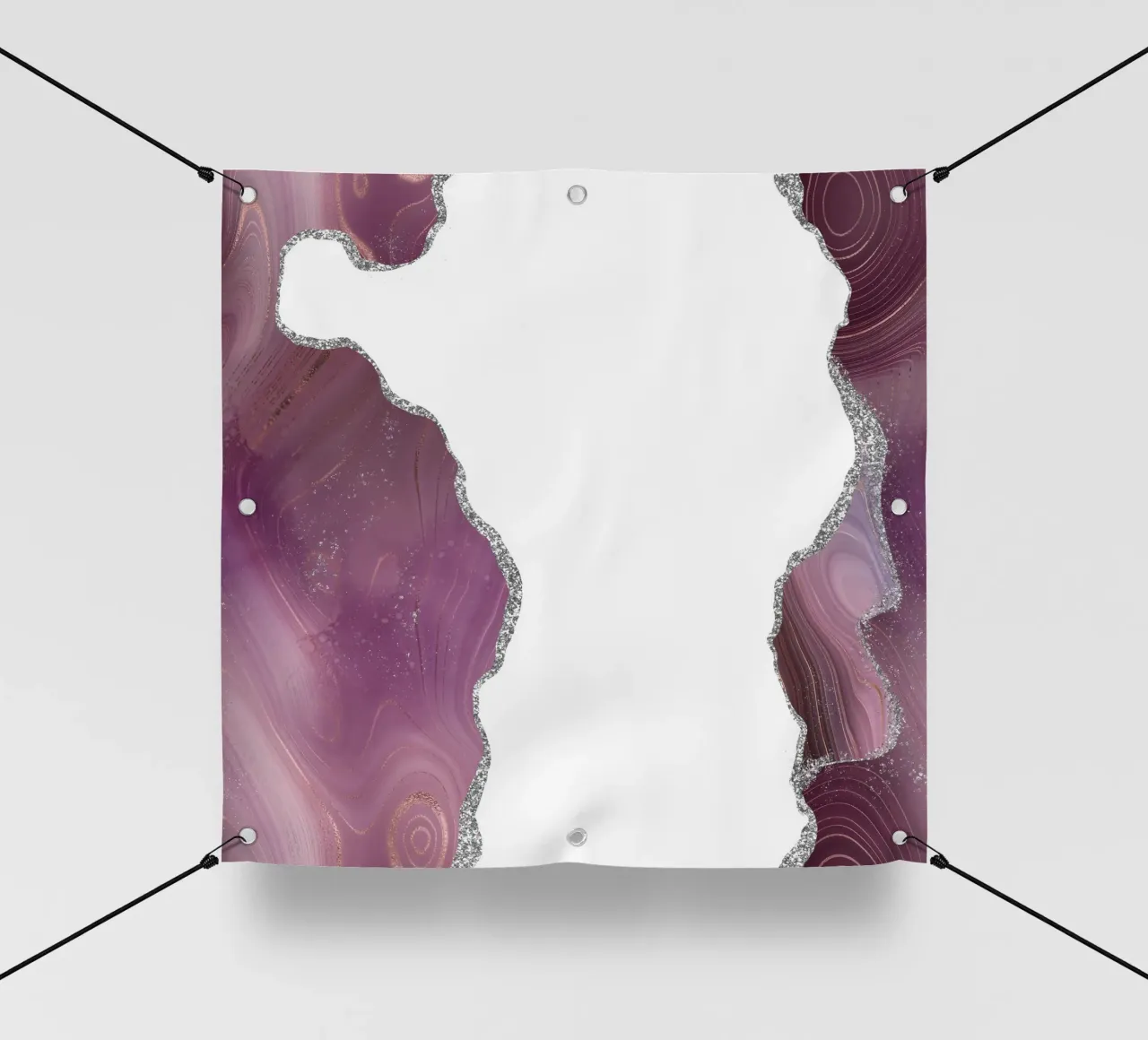 Mauve & Zilver Agaat Textuur 06 pvc-zeil van Gemstone Textures