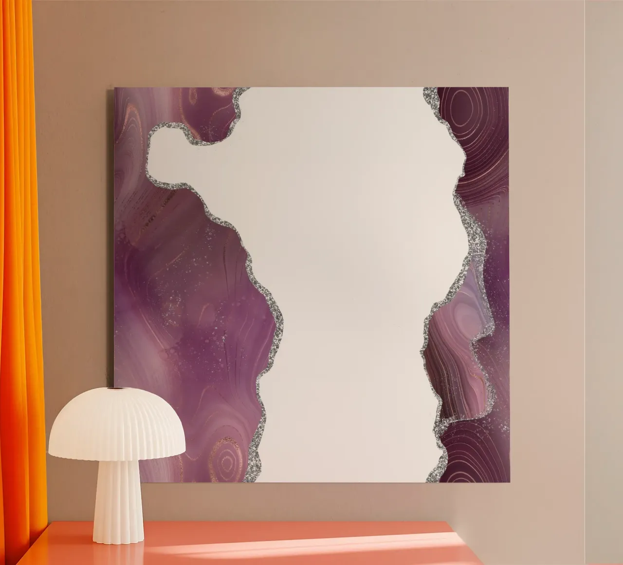 Agata malva e argento Texture 06 alluminio dibond da Gemstone Textures