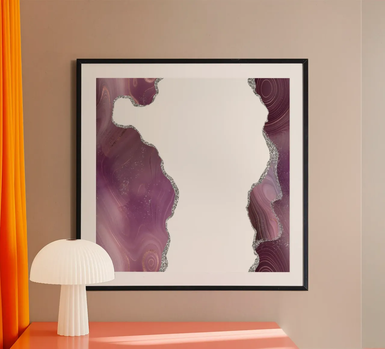 Mauve & Silver Agate Texture 06 hahnemühle by Gemstone Textures