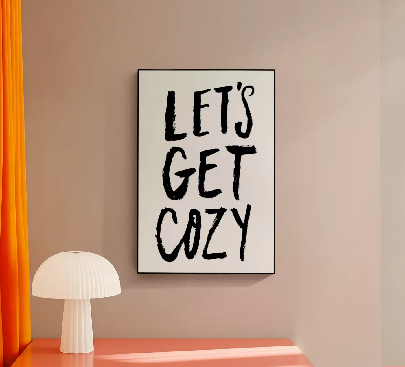 Lets Get Cozy acrylic glass by Dead Language