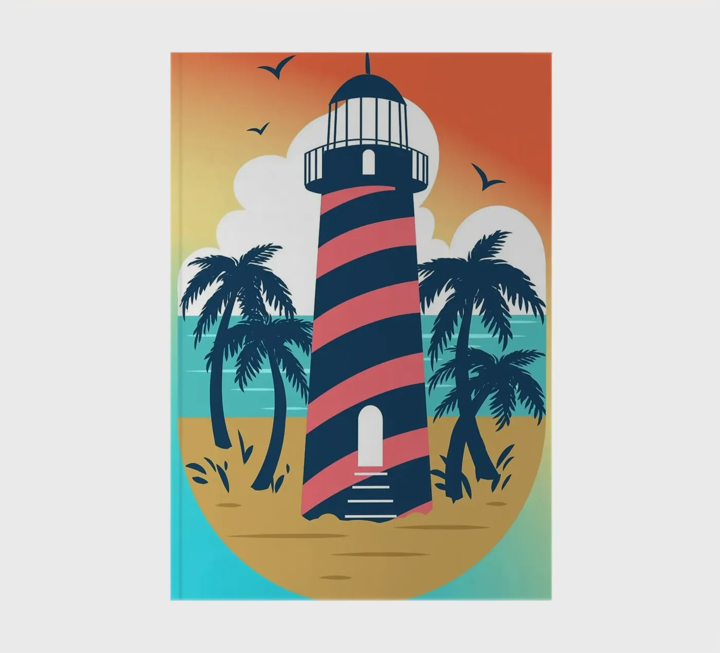 lighthouse notebook by Abstract Botanical Art