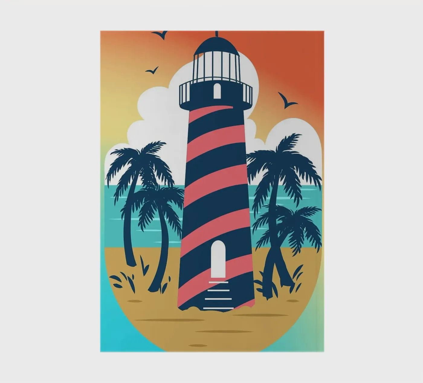 lighthouse notebook by Abstract Botanical Art