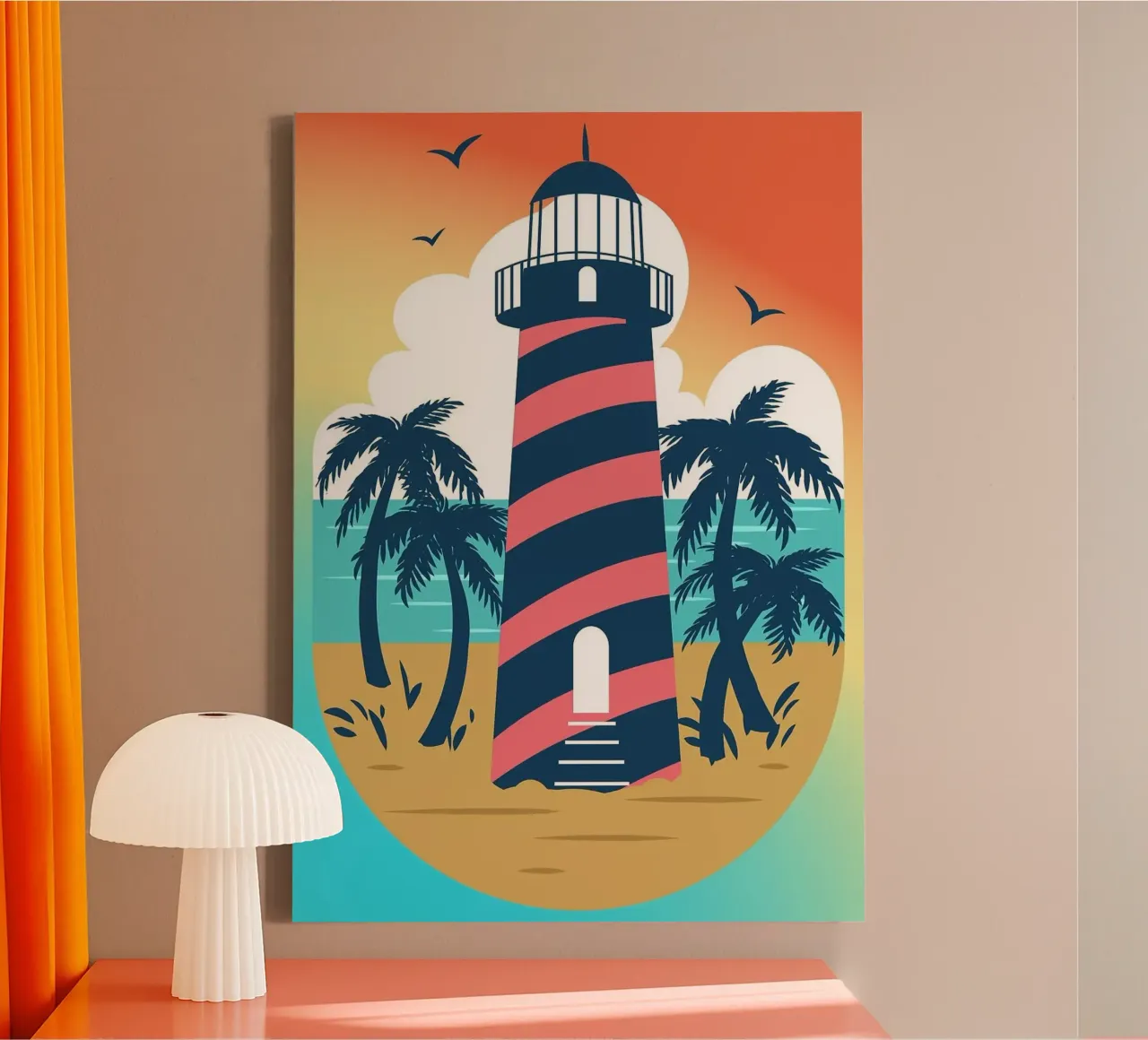 faro tela da Abstract Botanical Art