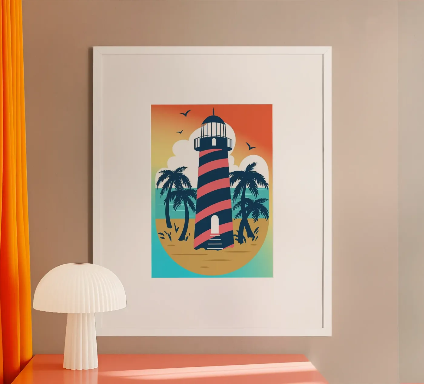 Leuchtturm Poster von Abstract Botanical Art