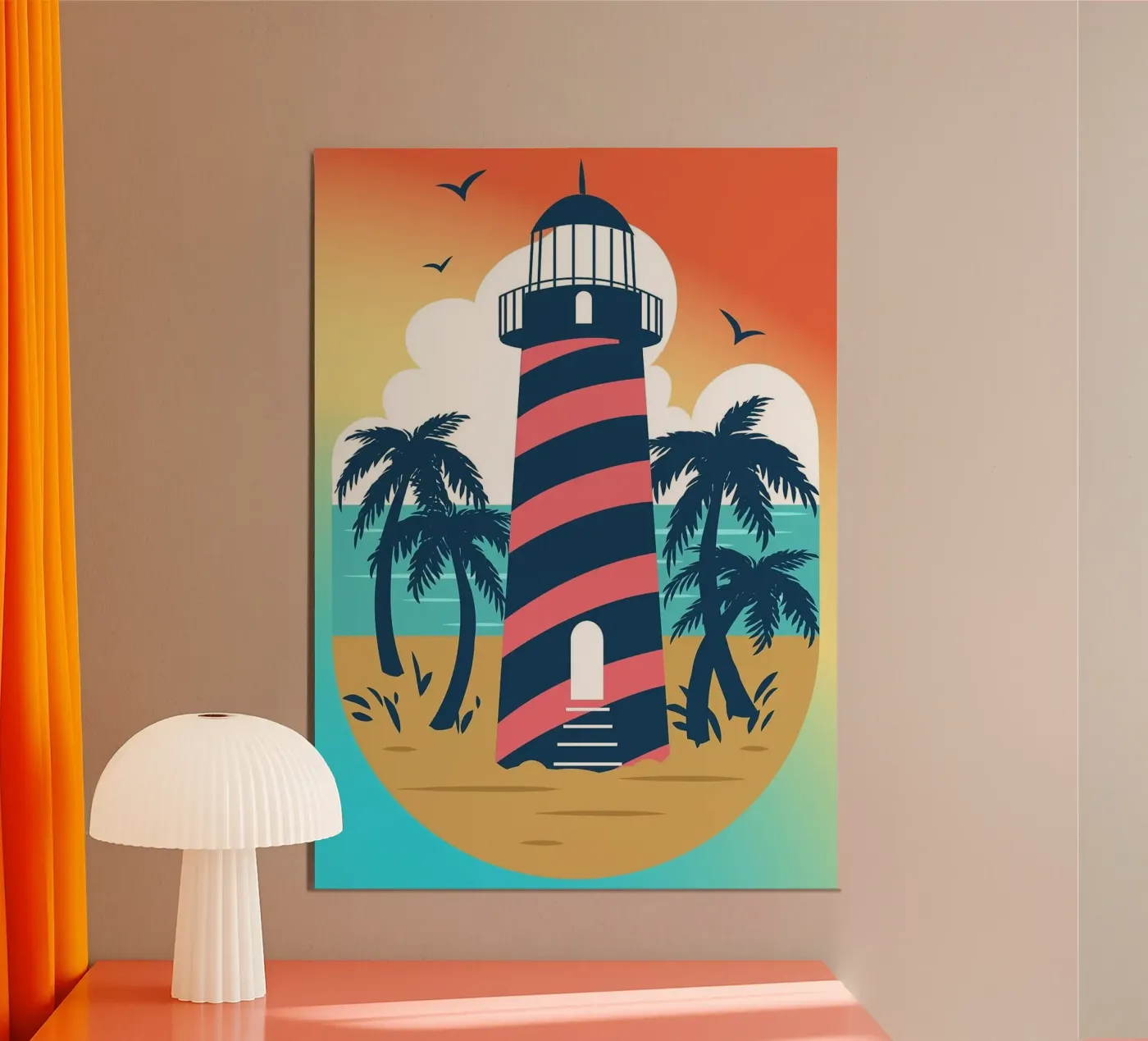 Leuchtturm Poster von Abstract Botanical Art