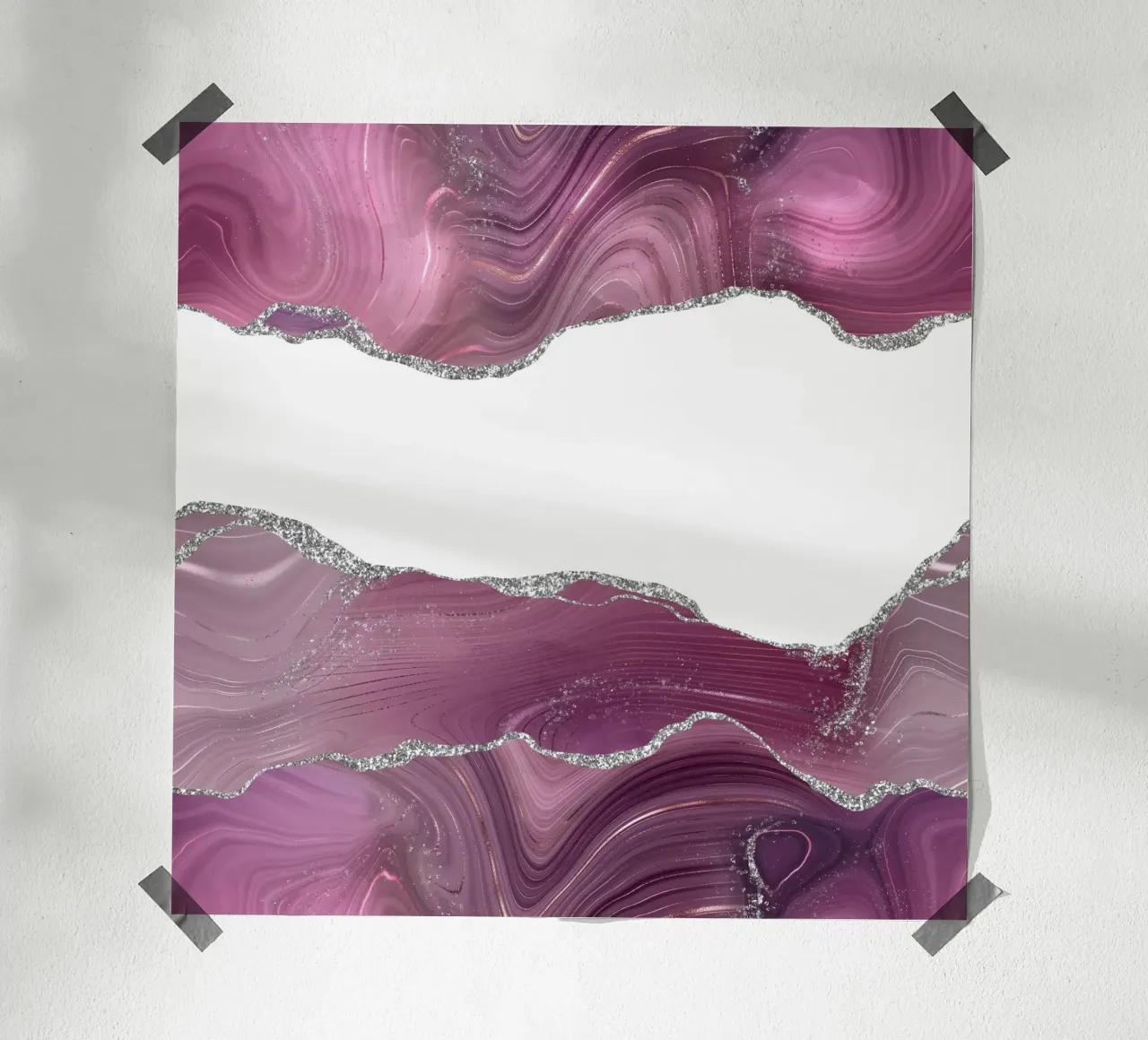 Texture Agate Mauve & Argent 08 poster de Gemstone Textures
