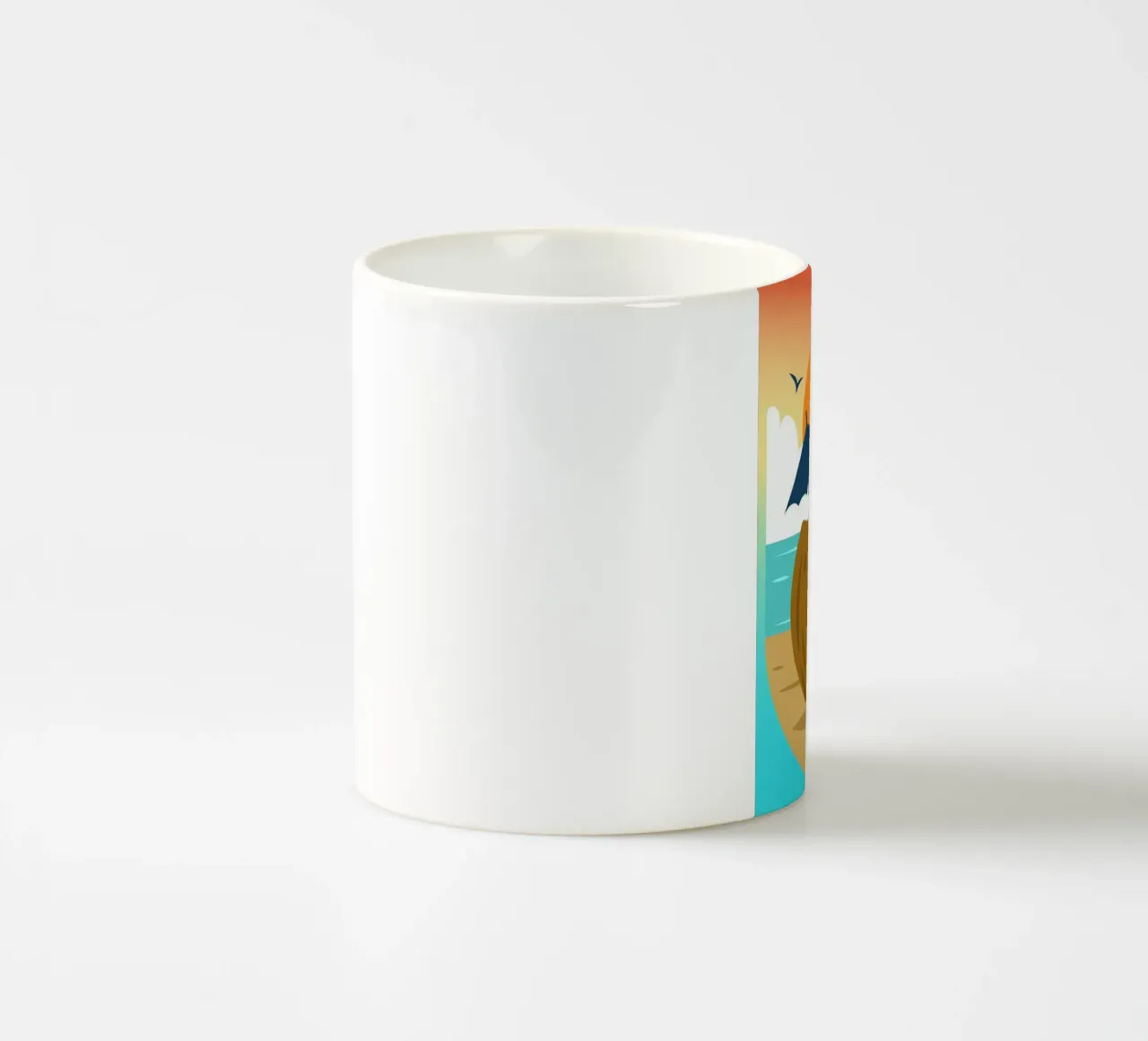 oceano di cocco tazza in ceramica da Abstract Botanical Art