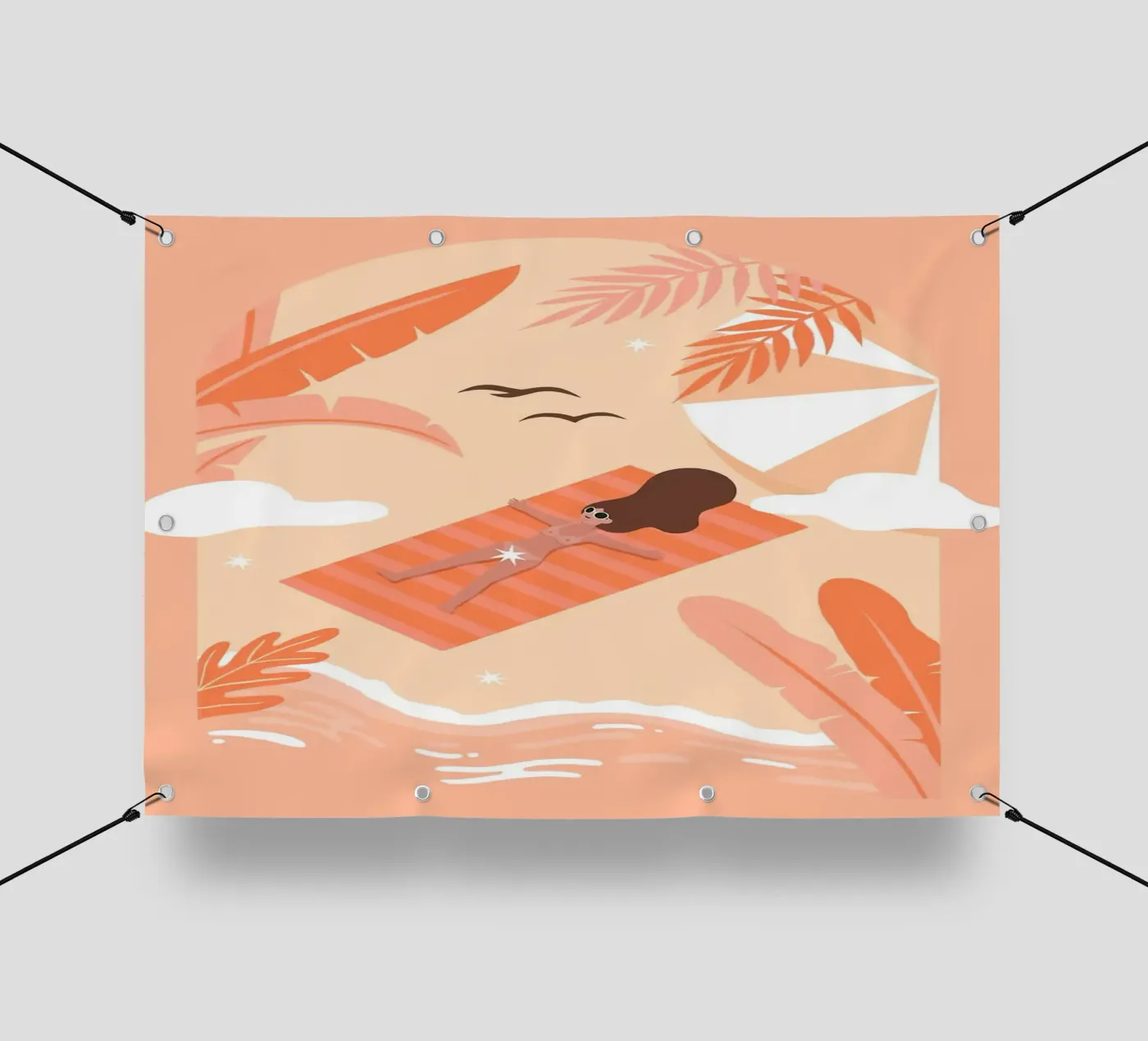 bronzage bâche pvc de Abstract Botanical Art