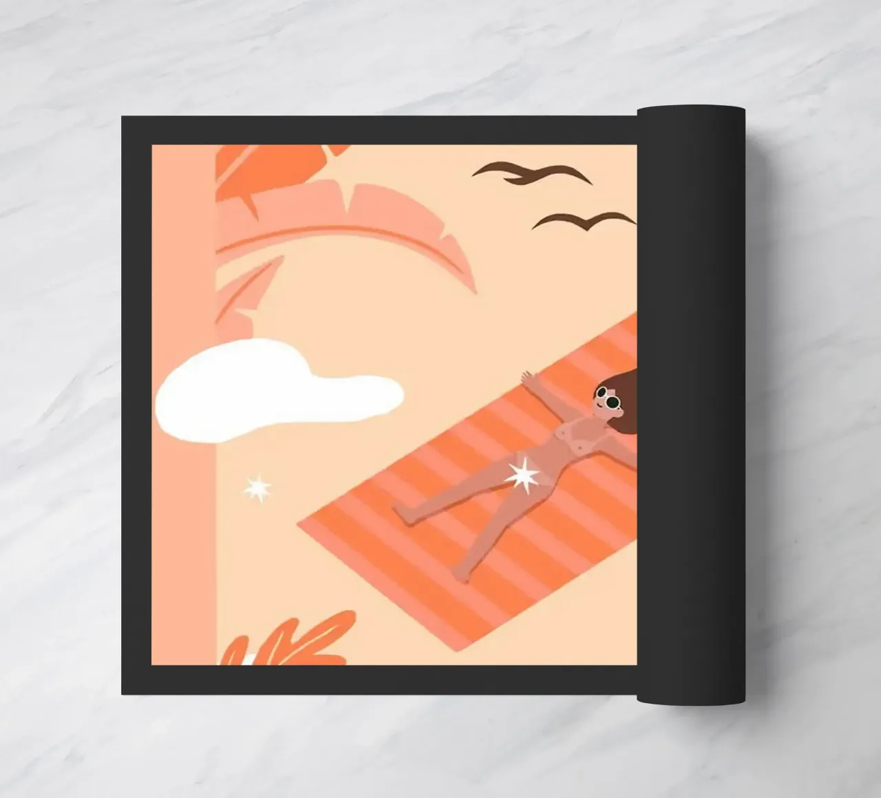 tanning doormat by Abstract Botanical Art