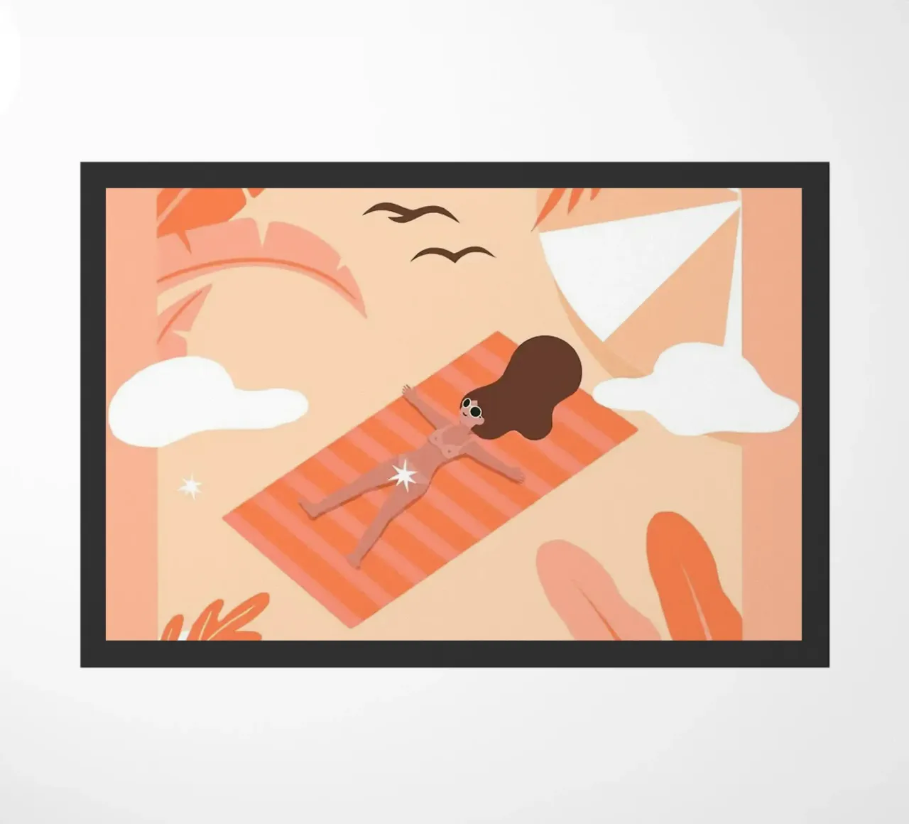 tanning doormat by Abstract Botanical Art