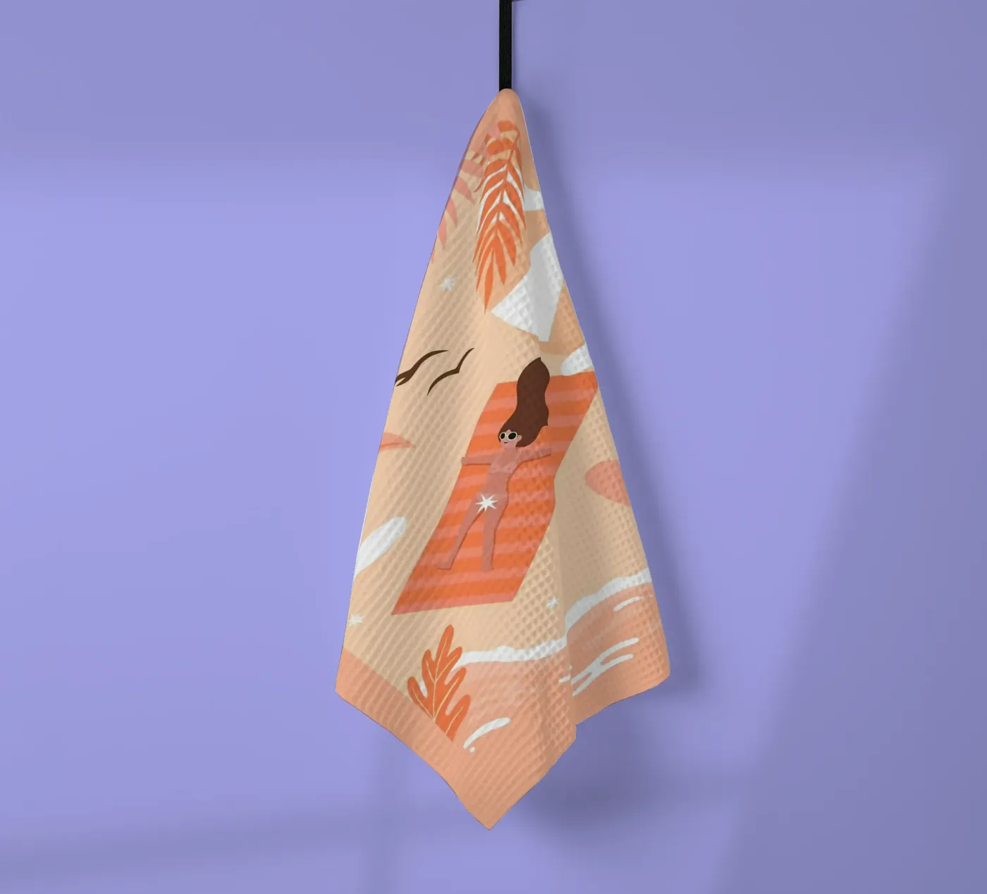 zonnebank theedoek van Abstract Botanical Art