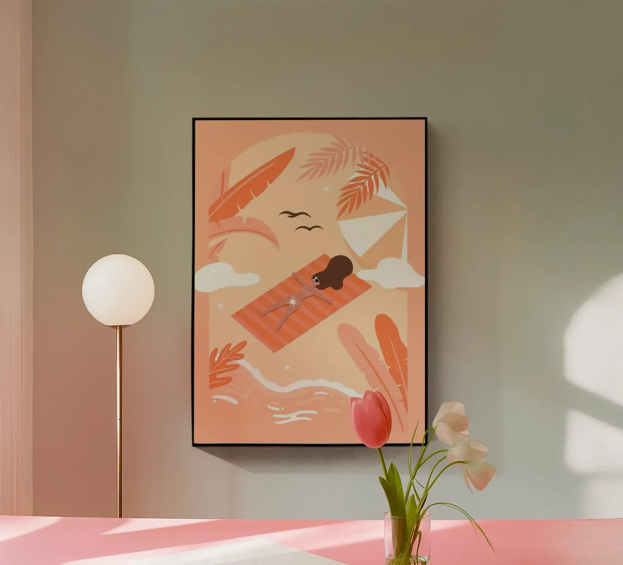 tanning acrylic glass by Abstract Botanical Art