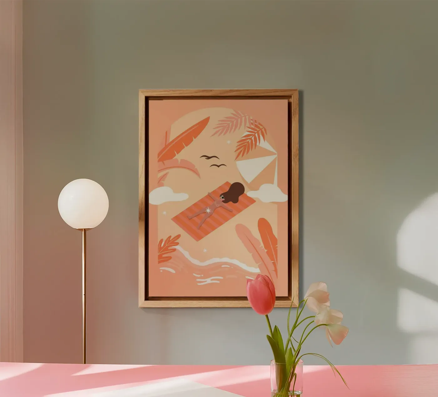 tanning forex-plaat van Abstract Botanical Art