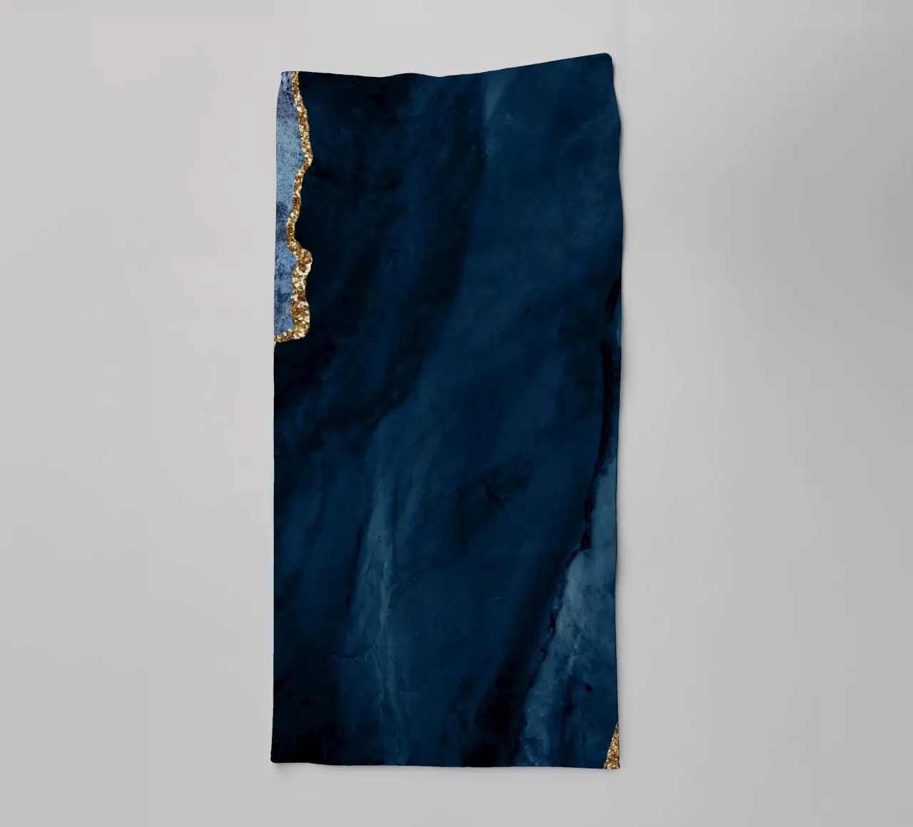 Navy & Gold Agate Texture 01 towel by Gemstone Textures