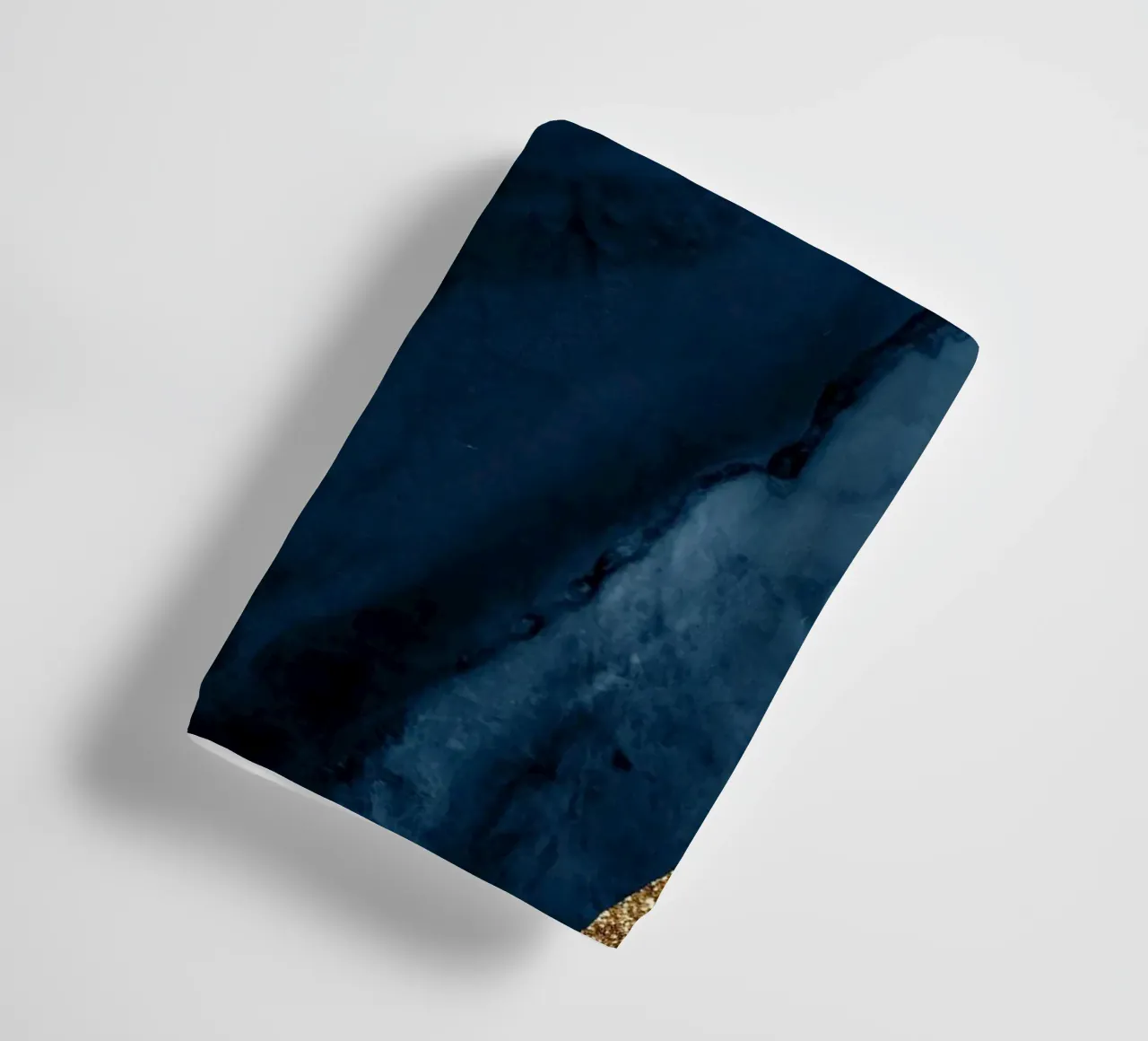 Navy & Gold Agate Texture 01 towel by Gemstone Textures