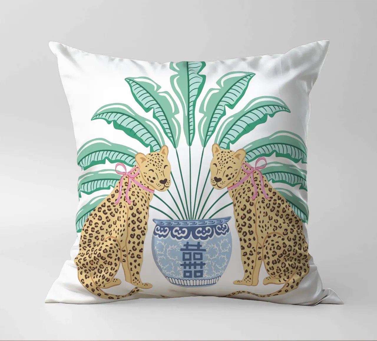 Leopards and ginger jar cuscino da Vivdesign