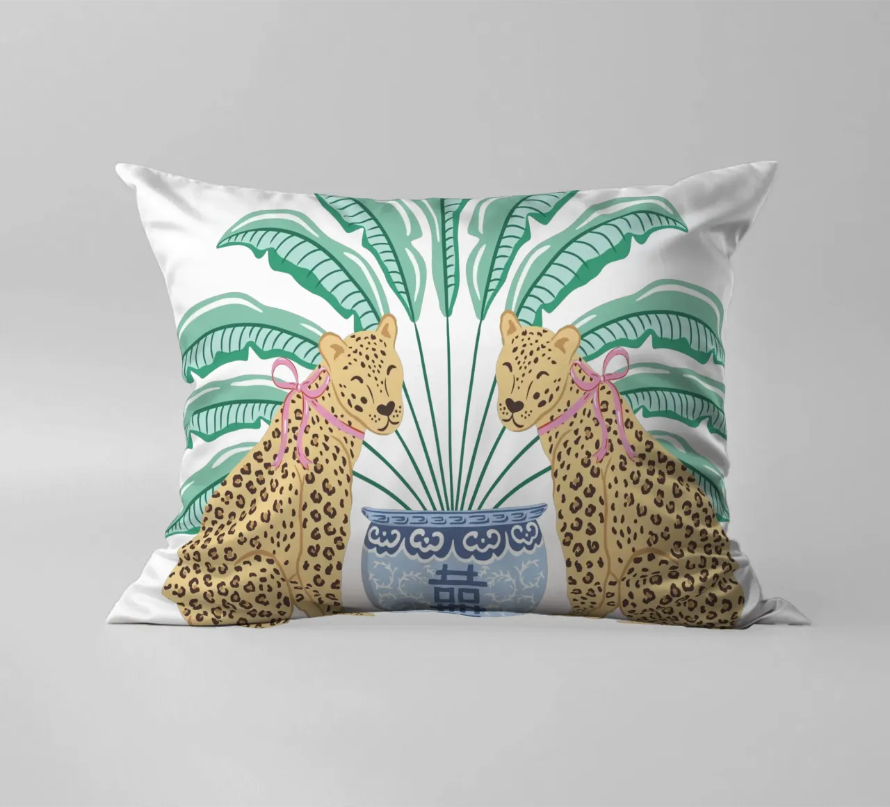 Leopards and ginger jar cuscino da Vivdesign