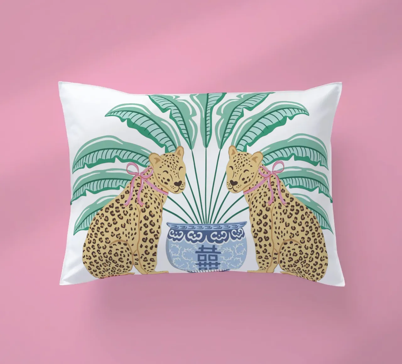 Leopards and ginger jar cuscino da Vivdesign