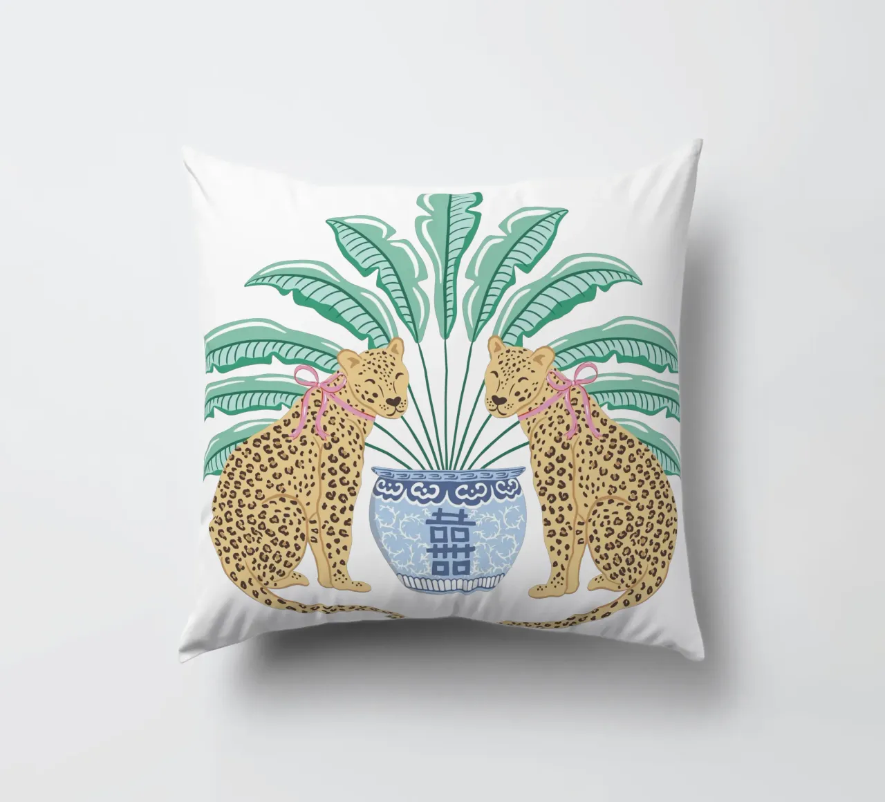 Leopards and ginger jar cuscino da Vivdesign