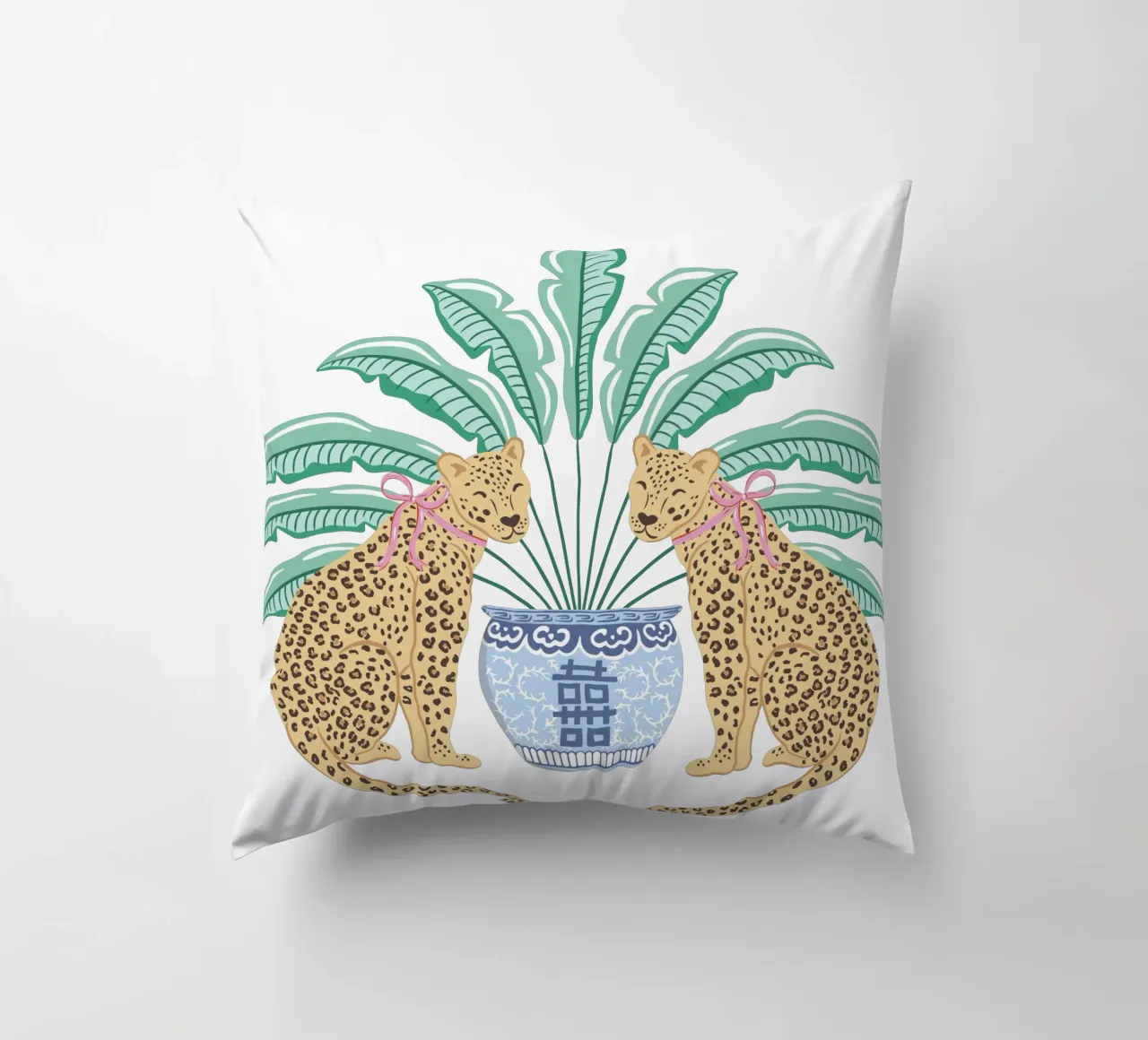 Leopards and ginger jar cuscino da Vivdesign