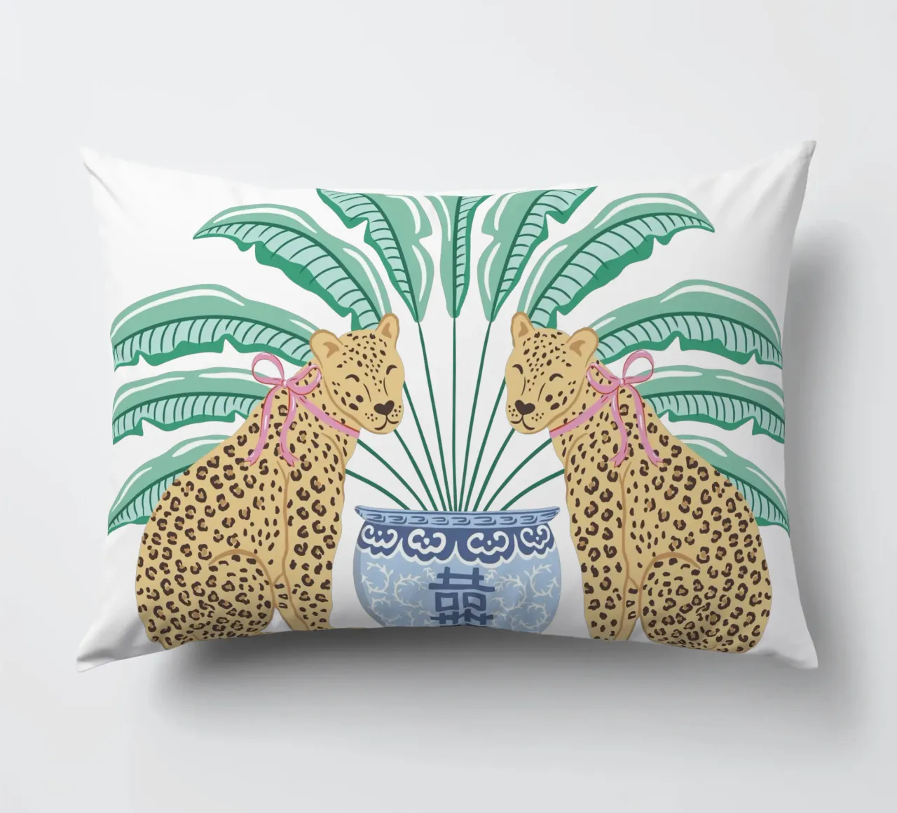Leopards and ginger jar cuscino da Vivdesign