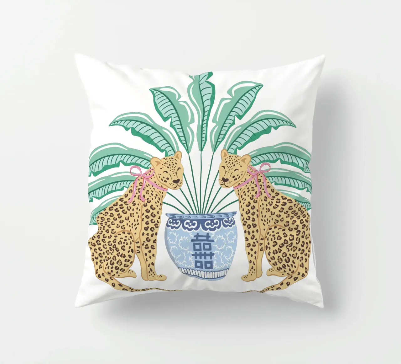 Leopards and ginger jar cuscino da Vivdesign