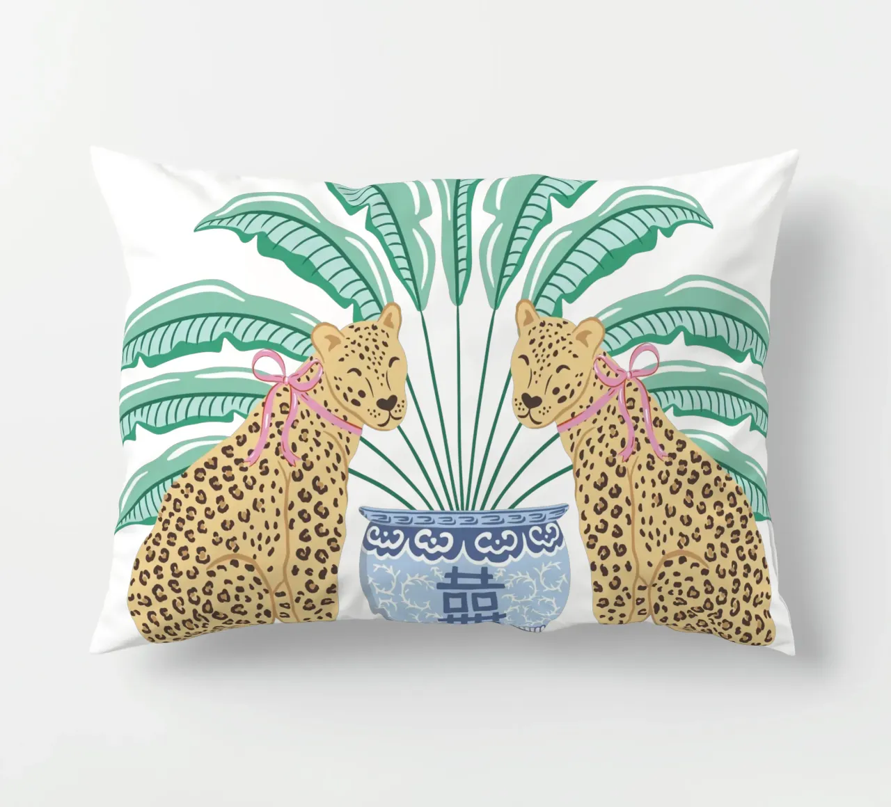 Leopards and ginger jar cuscino da Vivdesign