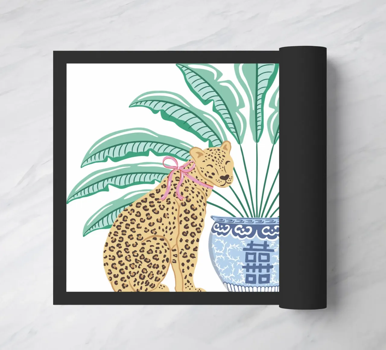 Leopards and ginger jar zerbino da Vivdesign